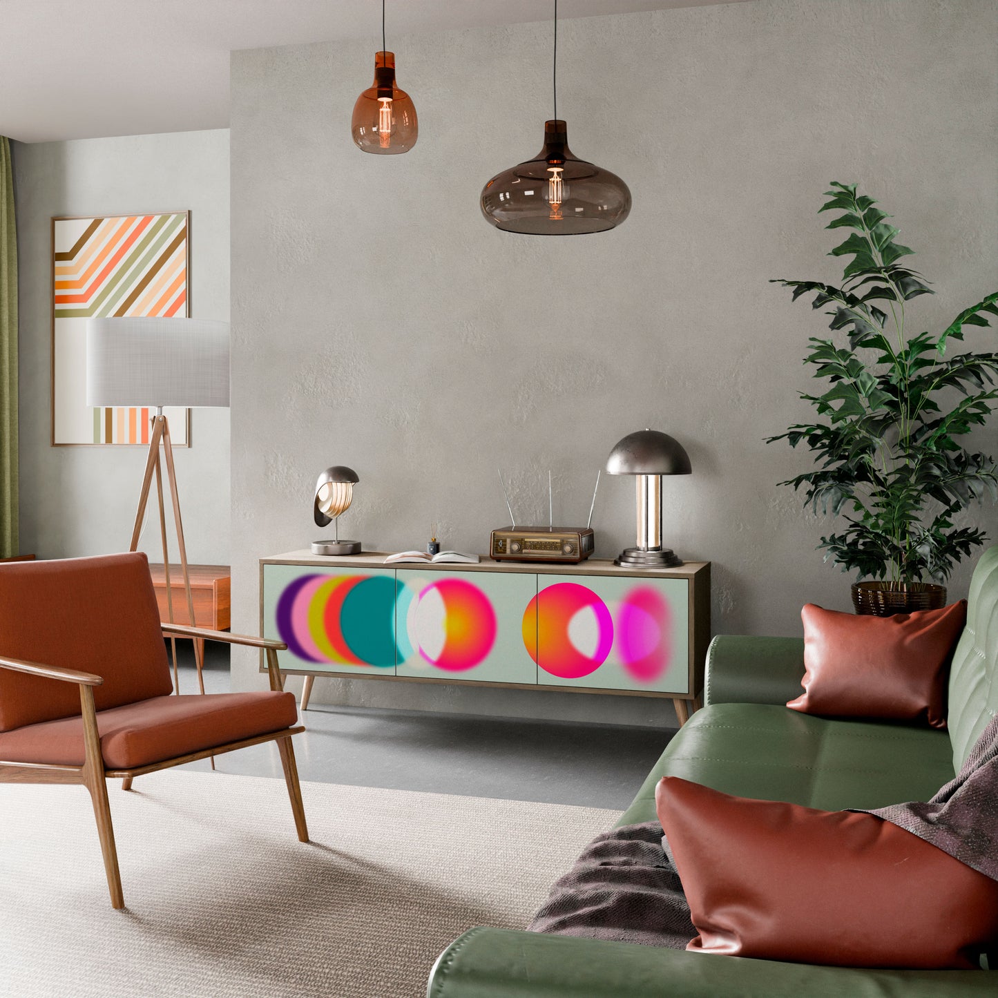 Mobile TV SYMPHONY OF COLORS a 3 ante in effetto rovere
