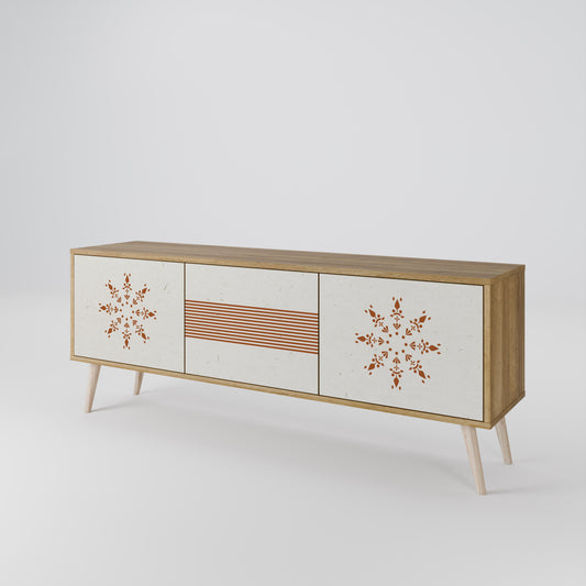 DAILY HARMONY 3-Door TV Stand in Oak Effect