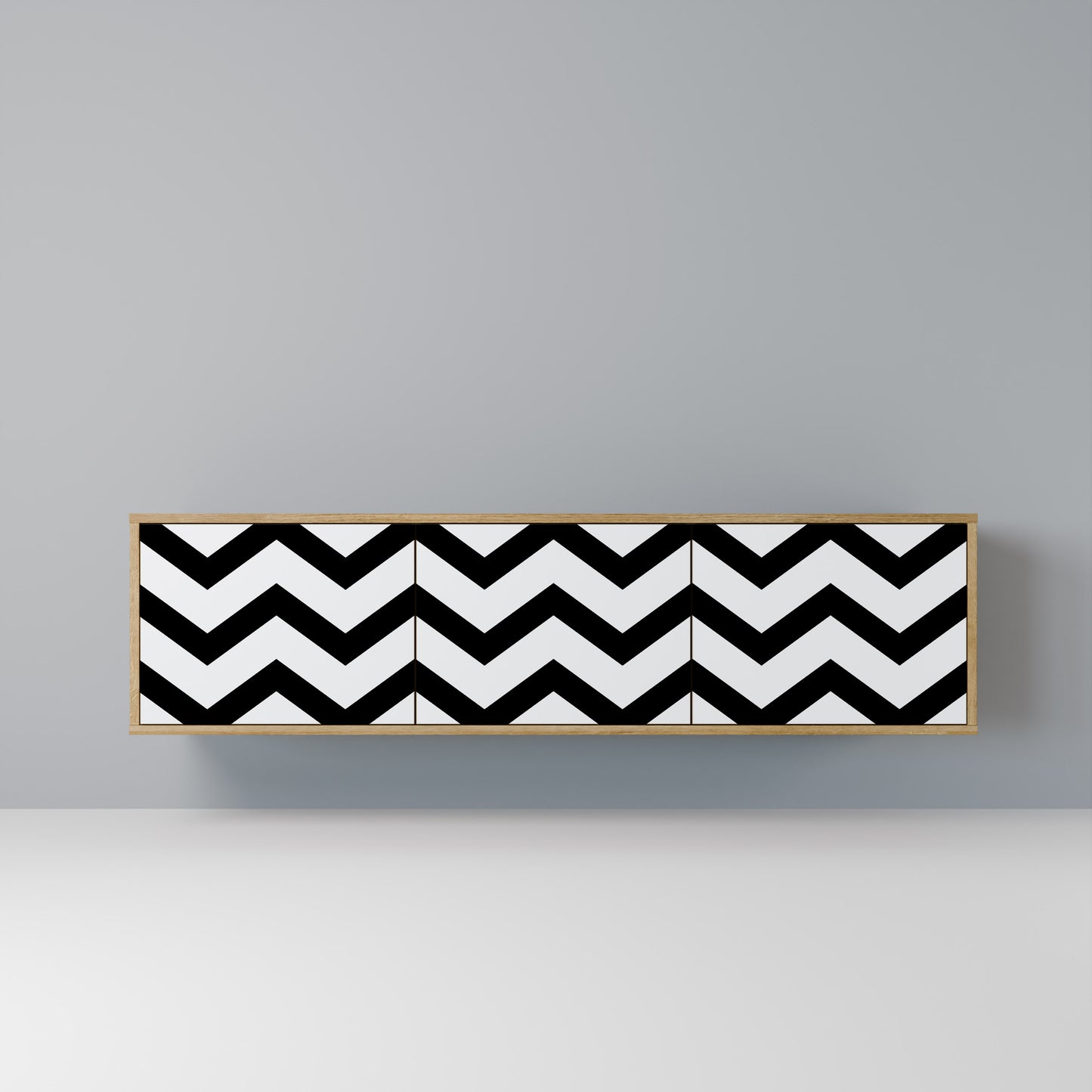 Mobile TV CLASSIC ZIG ZAG a 3 ante in effetto rovere