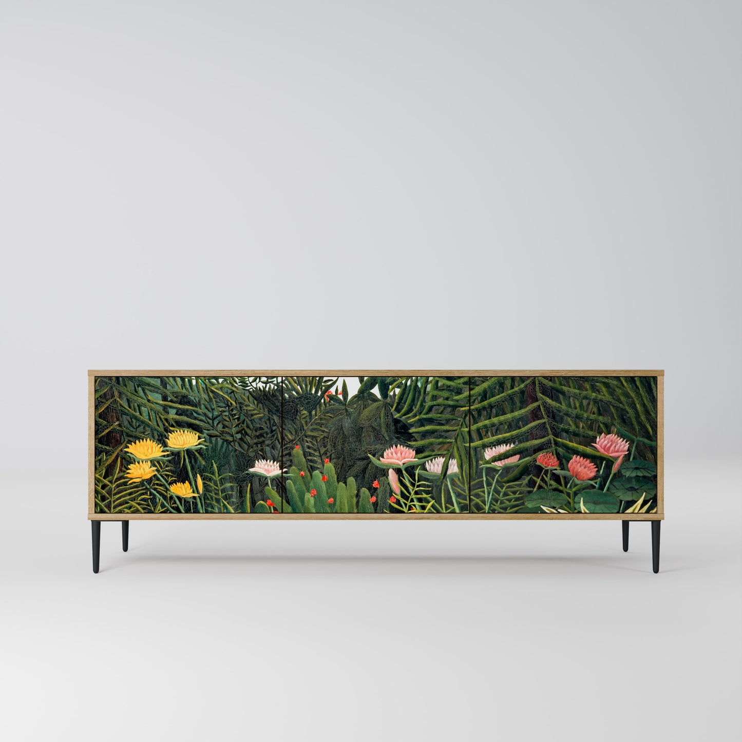 Mobile TV a 3 ante VIRGIN FOREST WITH SUNSET in effetto rovere