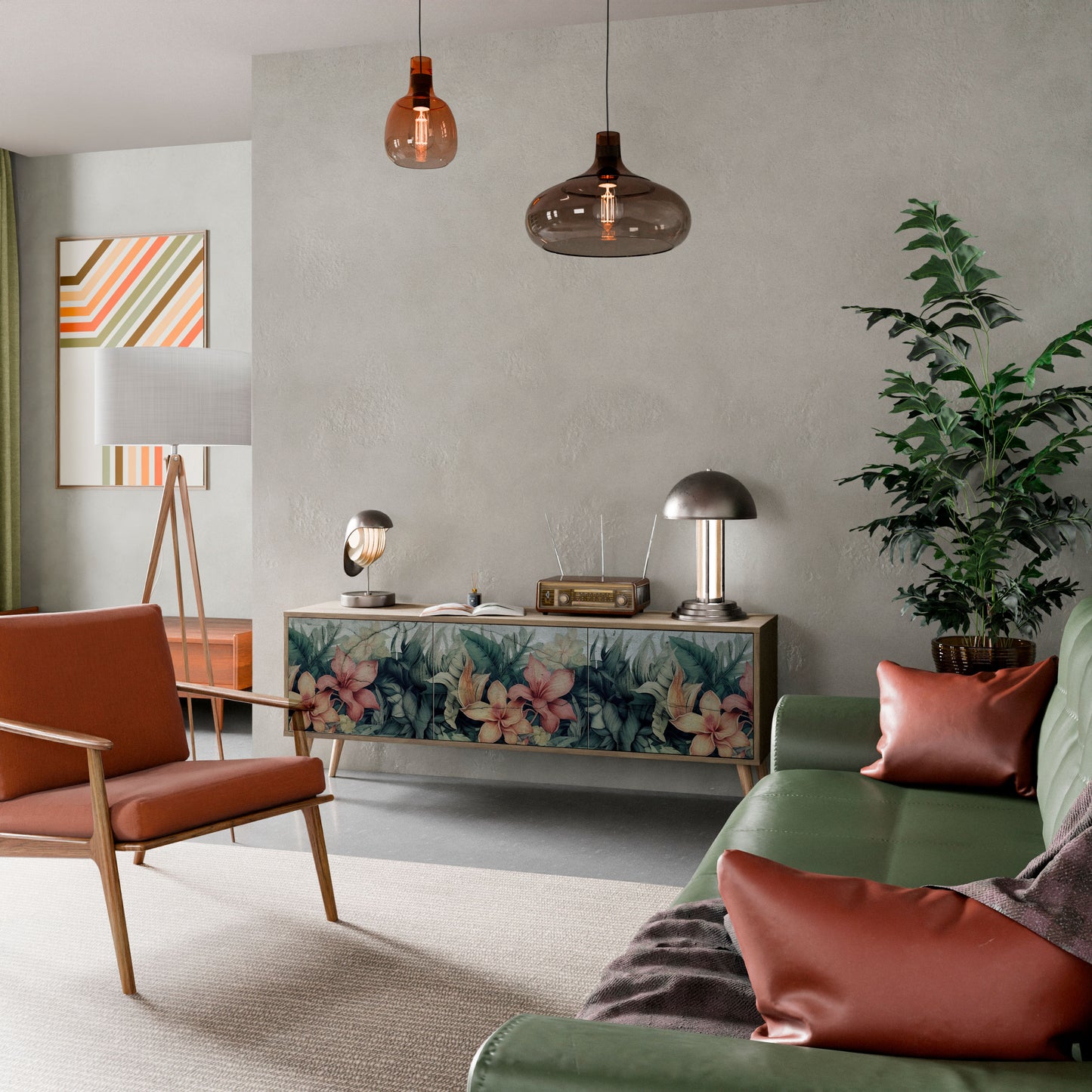 HEAVENLY BLOOM Mobile TV a 3 Ante in Effetto Rovere