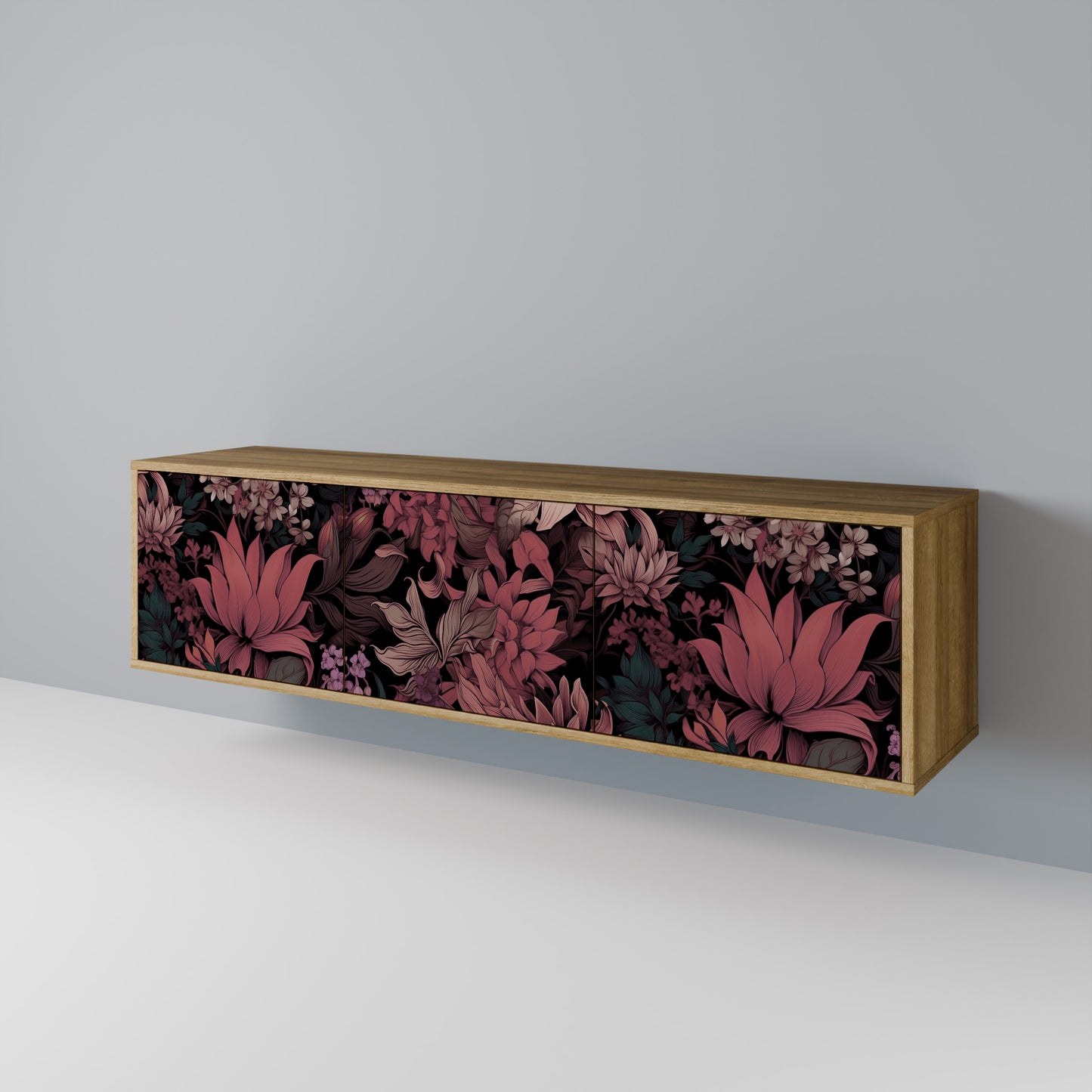 Mobile TV FLORAL WHISPER a 3 ante in effetto rovere