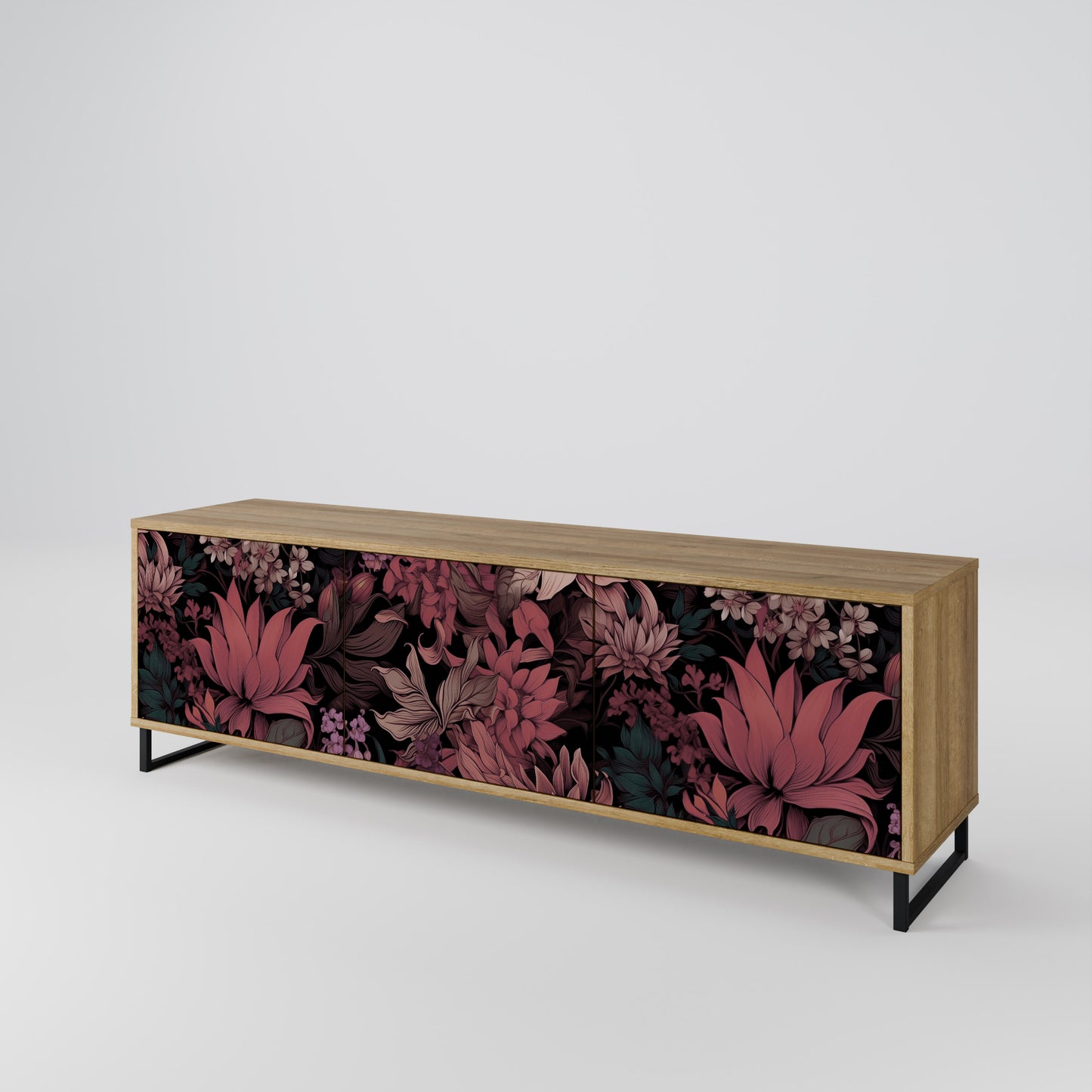 Mobile TV FLORAL WHISPER a 3 ante in effetto rovere