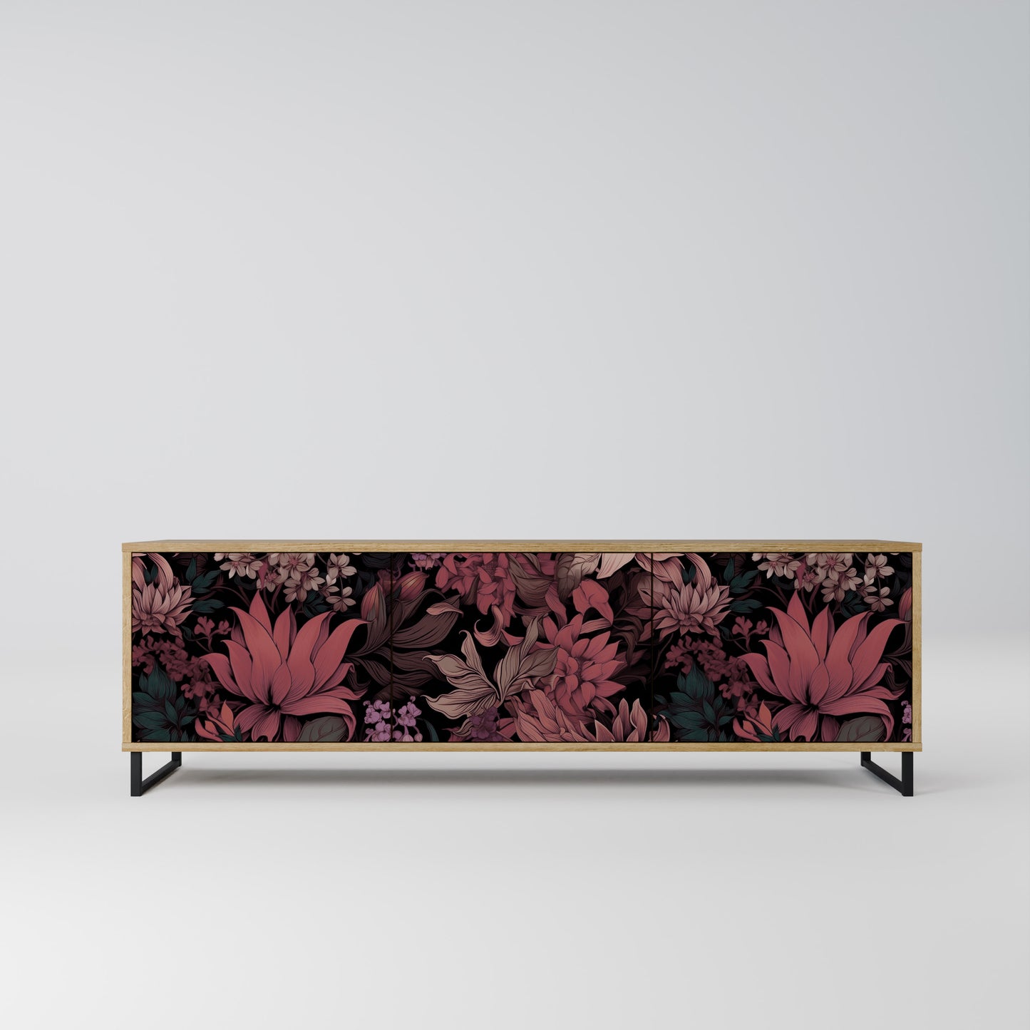 Mobile TV FLORAL WHISPER a 3 ante in effetto rovere
