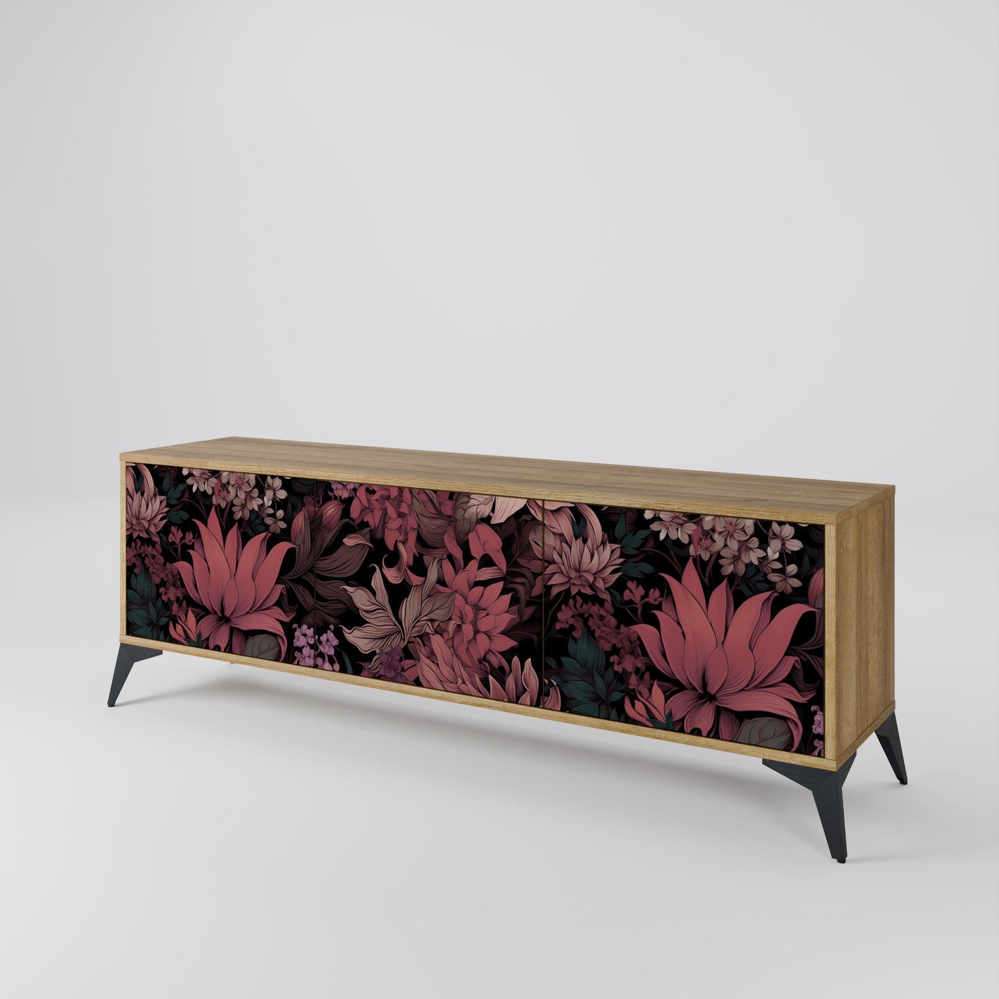 Mobile TV FLORAL WHISPER a 3 ante in effetto rovere