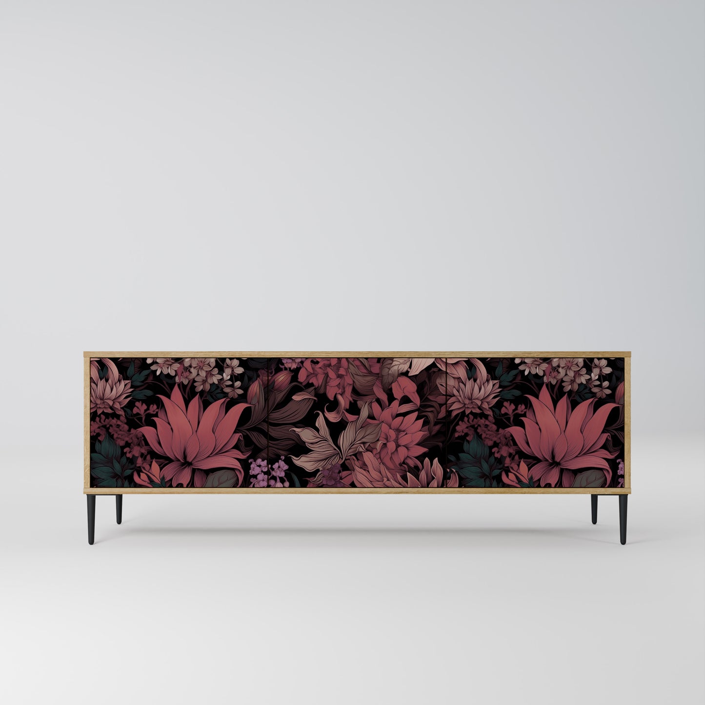 Mobile TV FLORAL WHISPER a 3 ante in effetto rovere