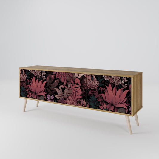 Mobile TV FLORAL WHISPER a 3 ante in effetto rovere