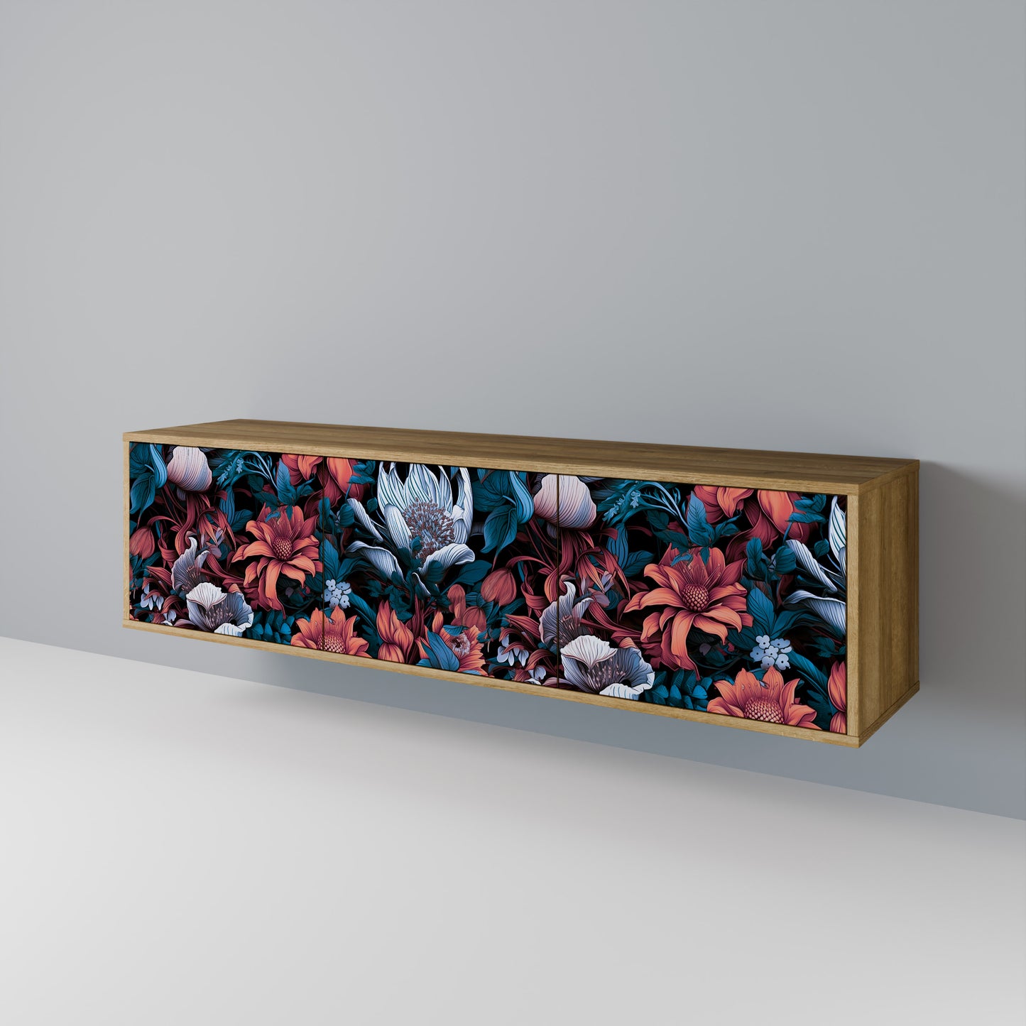 Mobile TV ETHEREAL BLOSSOMS a 3 ante in effetto rovere