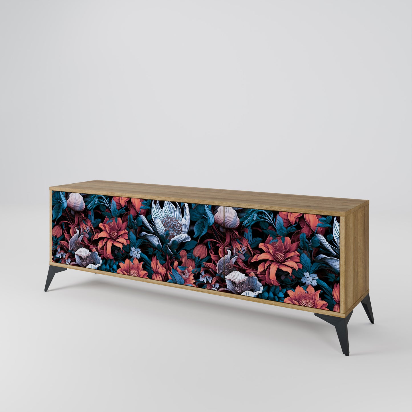 Mobile TV ETHEREAL BLOSSOMS a 3 ante in effetto rovere
