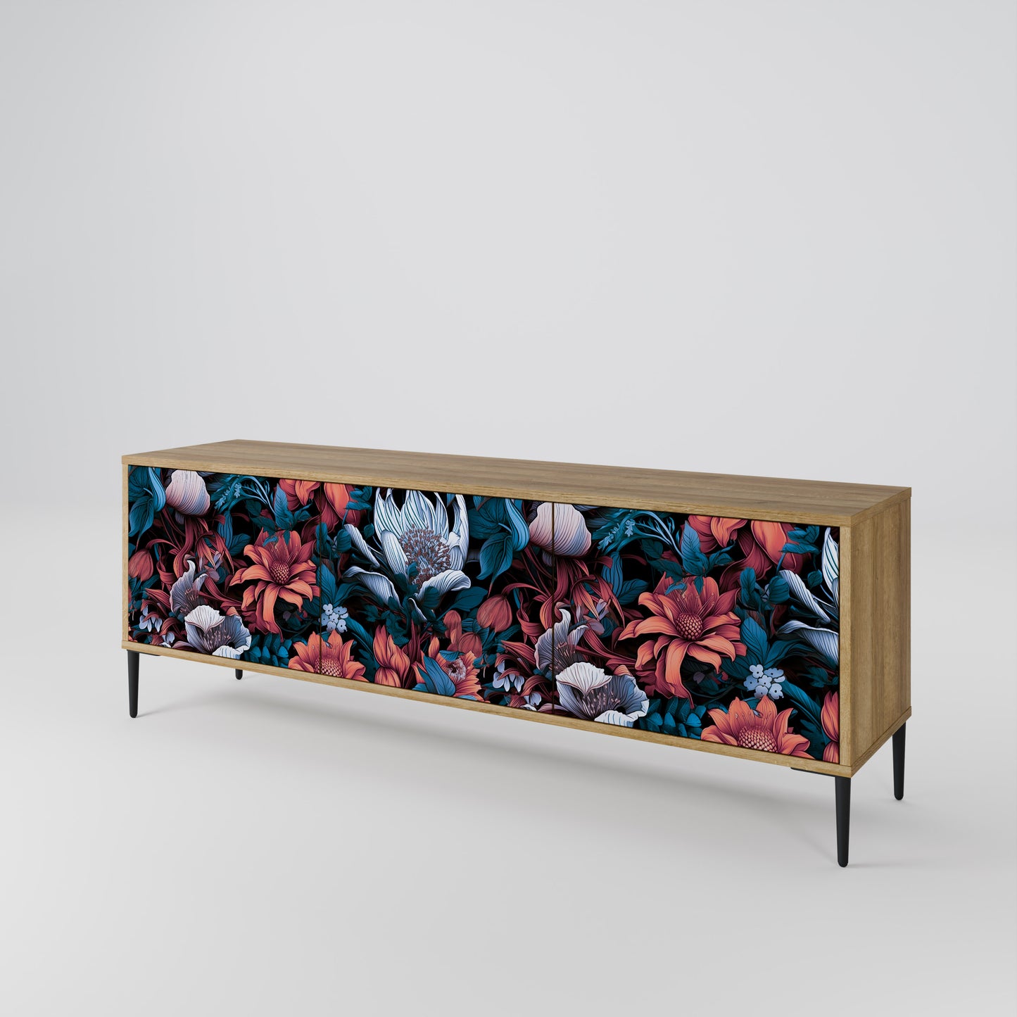 Mobile TV ETHEREAL BLOSSOMS a 3 ante in effetto rovere