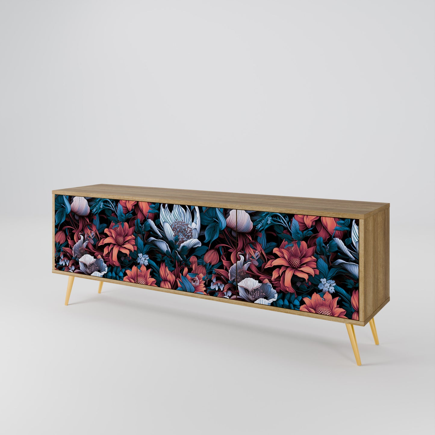 Mobile TV ETHEREAL BLOSSOMS a 3 ante in effetto rovere