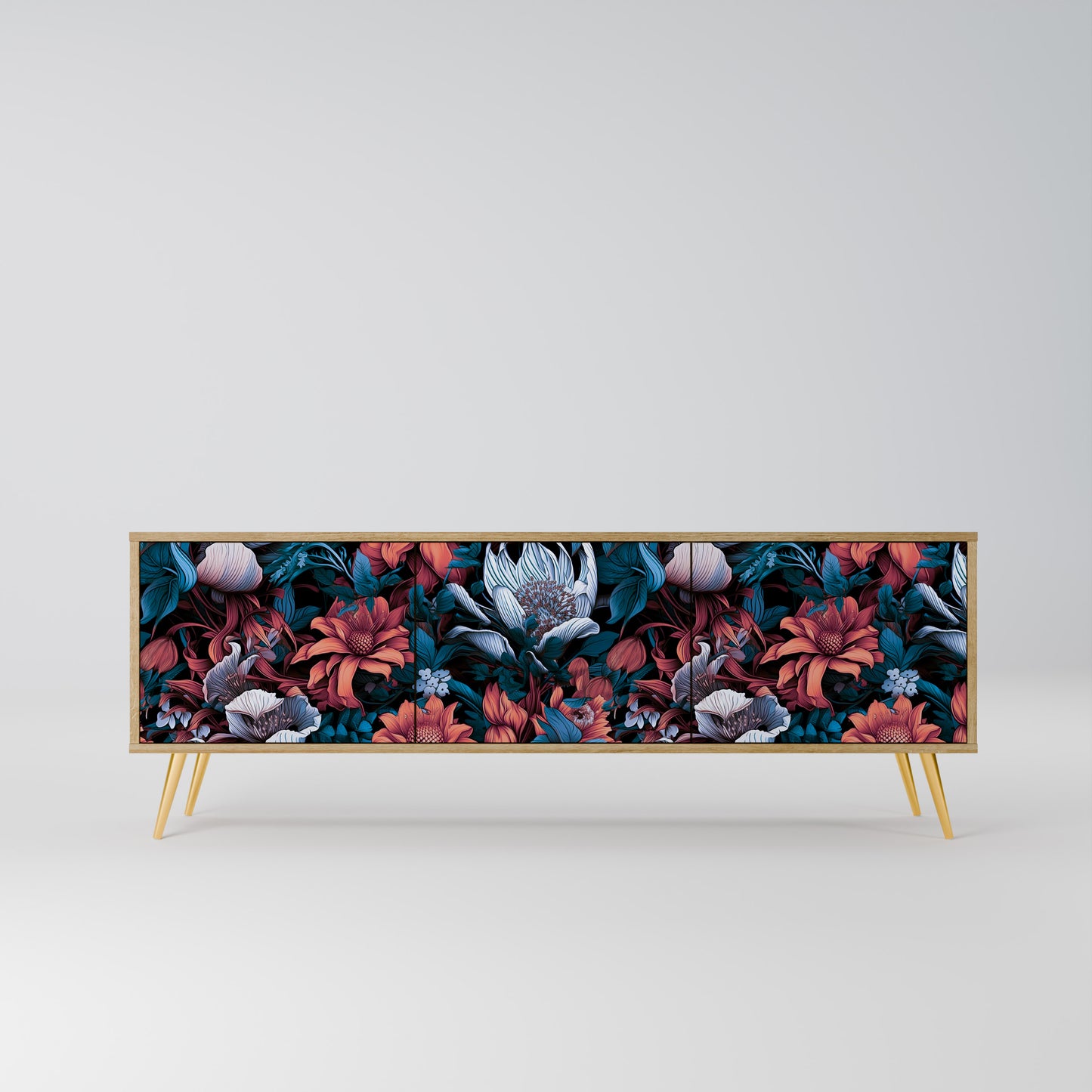 Mobile TV ETHEREAL BLOSSOMS a 3 ante in effetto rovere