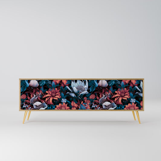Mobile TV ETHEREAL BLOSSOMS a 3 ante in effetto rovere