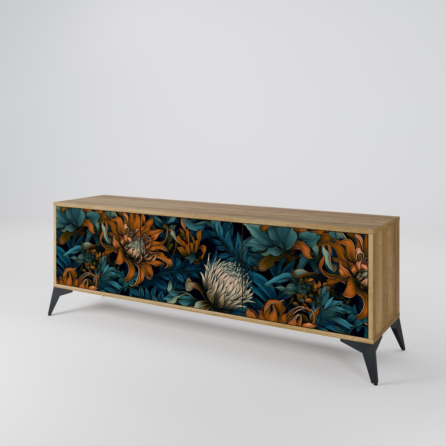 Mobile TV MORNING BLOOM a 3 ante in effetto rovere