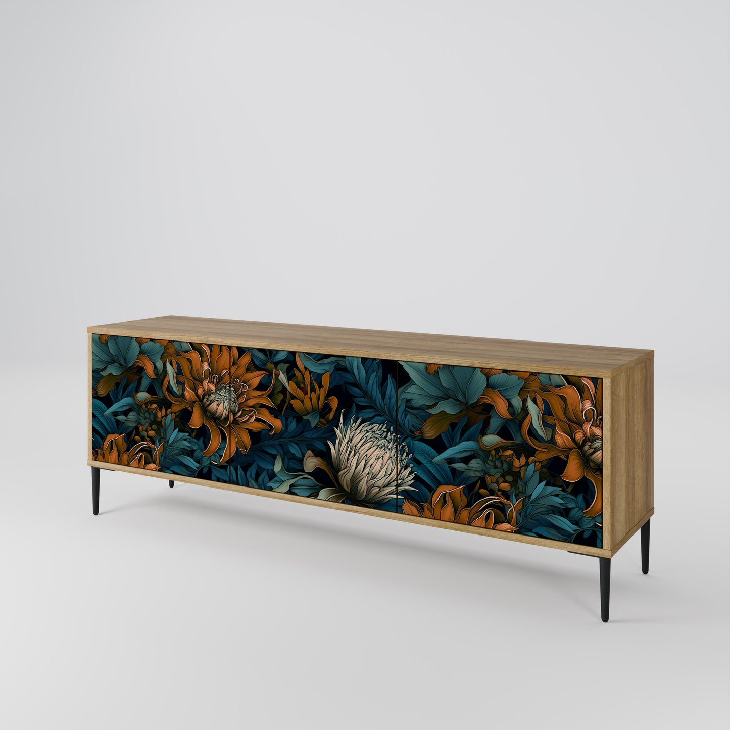 Mobile TV MORNING BLOOM a 3 ante in effetto rovere