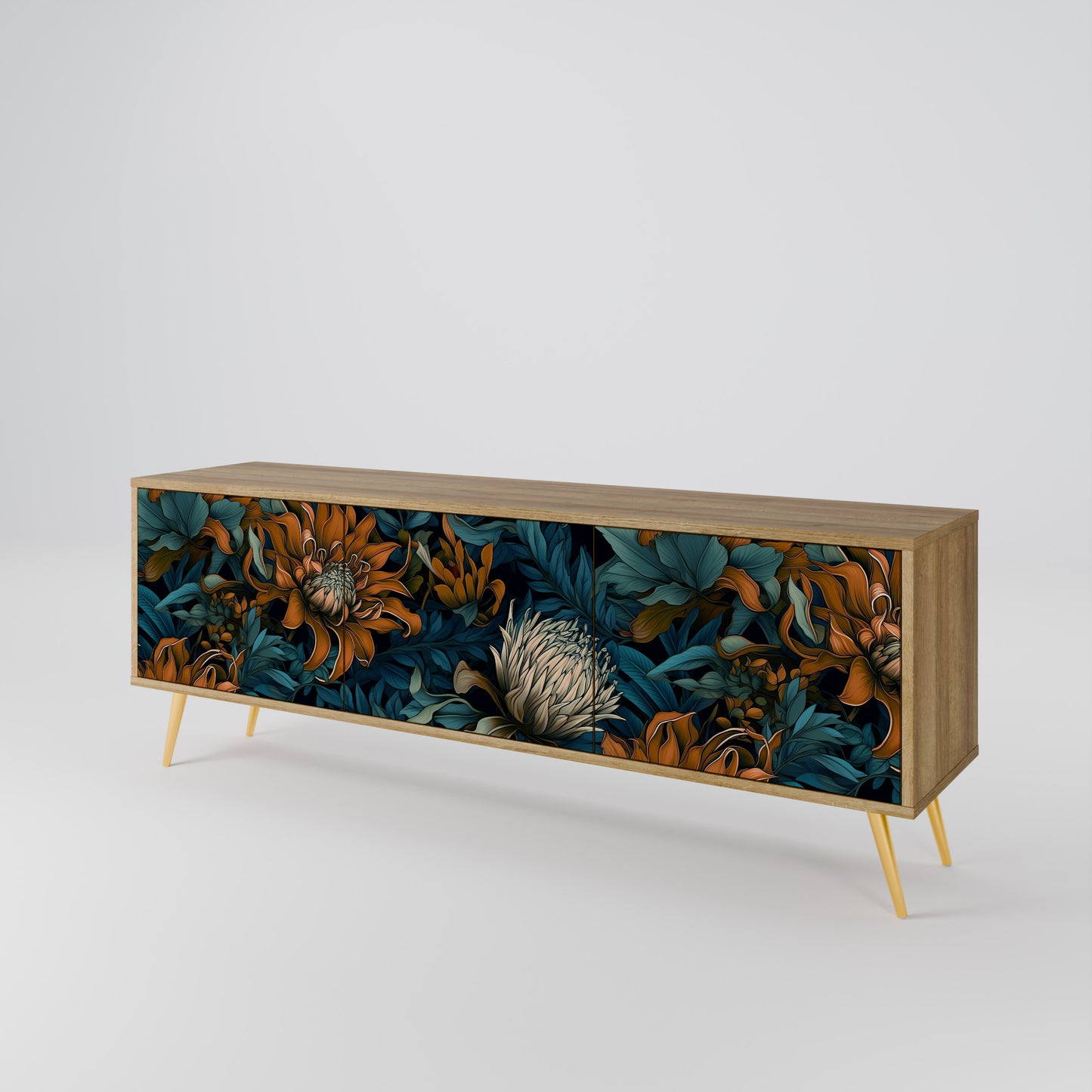 Mobile TV MORNING BLOOM a 3 ante in effetto rovere