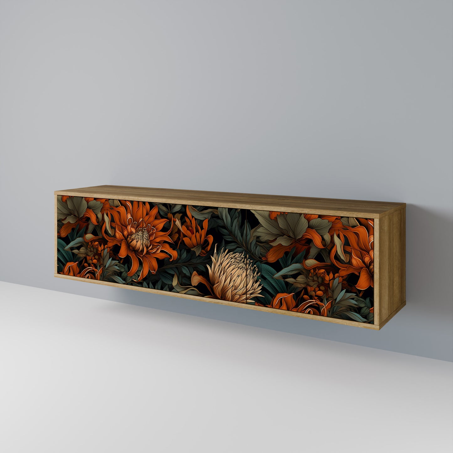 DAWN BLOOM Mobile TV a 3 ante in effetto rovere
