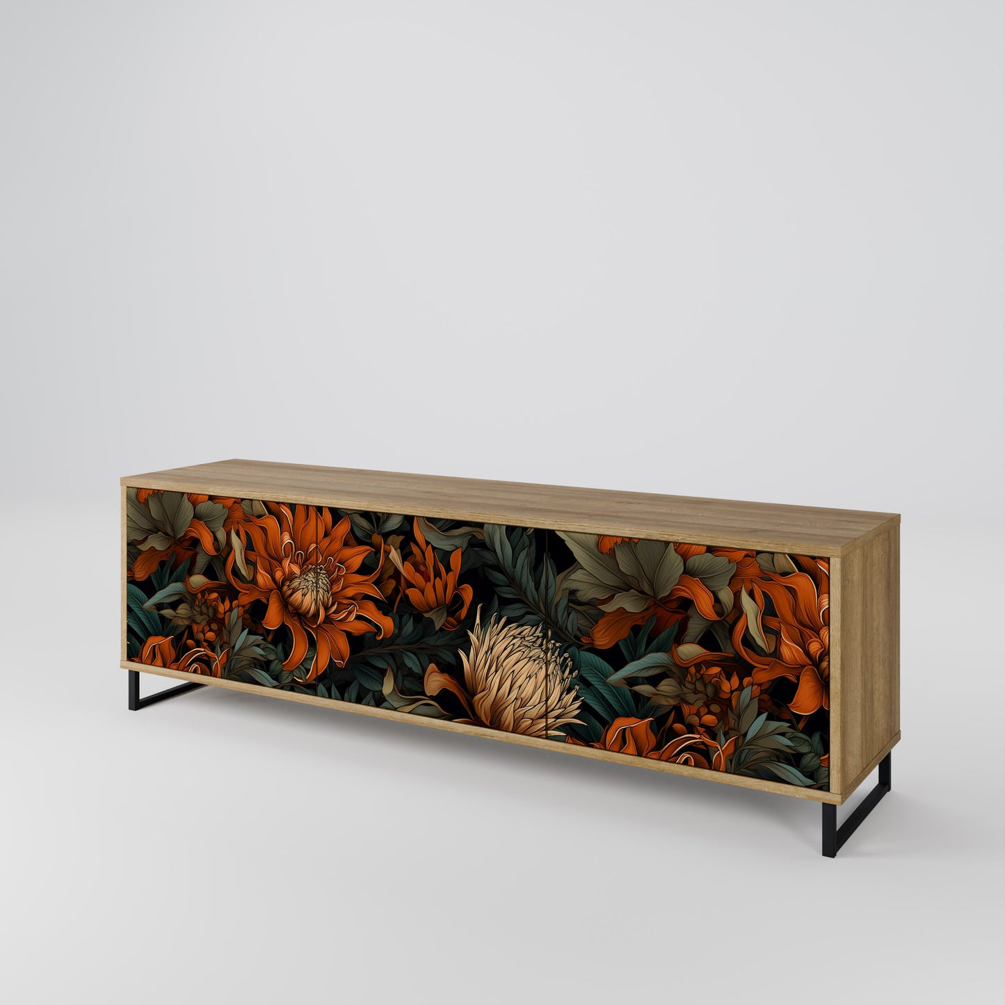 DAWN BLOOM Mobile TV a 3 ante in effetto rovere