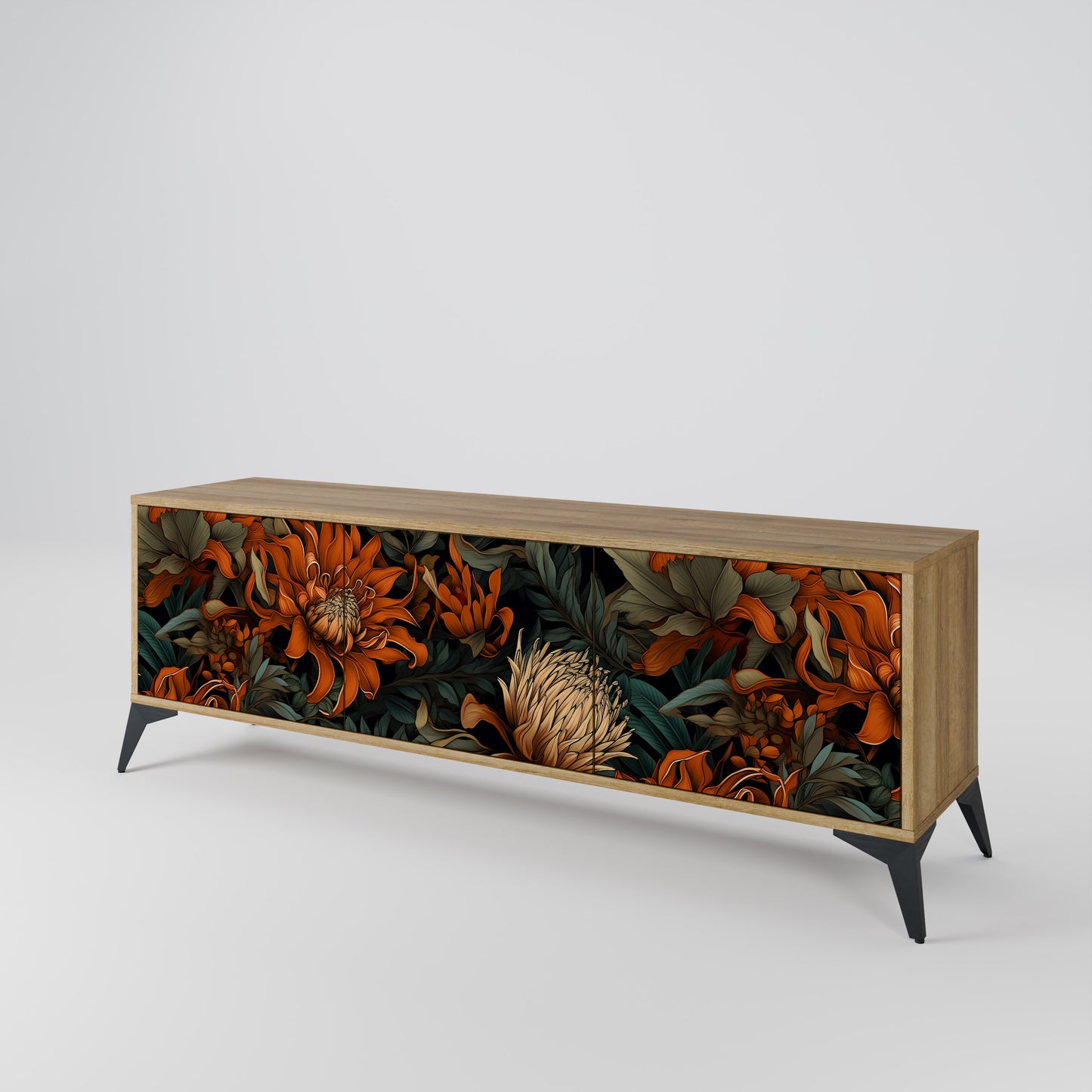 DAWN BLOOM Mobile TV a 3 ante in effetto rovere