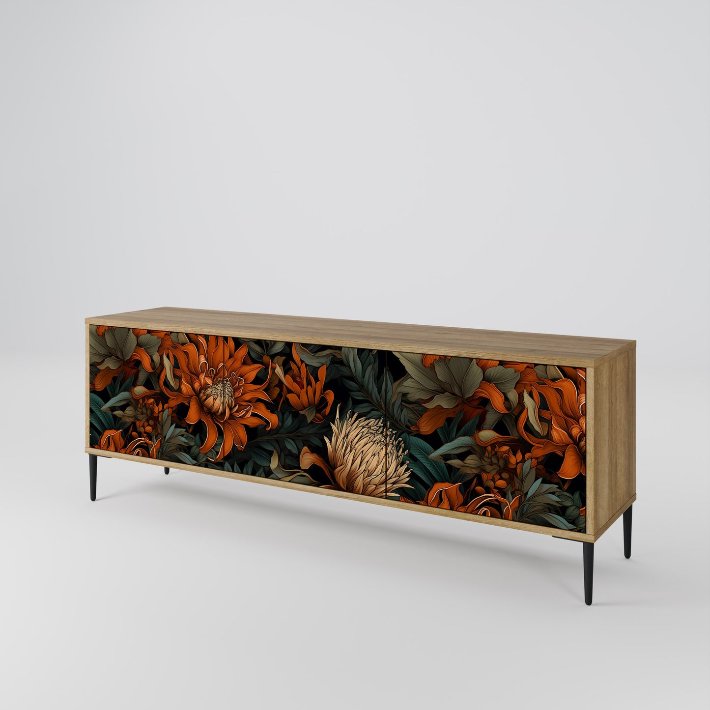 DAWN BLOOM Mobile TV a 3 ante in effetto rovere