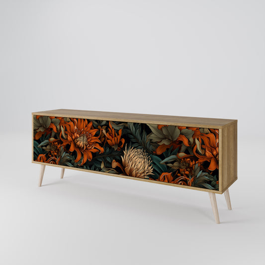 DAWN BLOOM Mobile TV a 3 ante in effetto rovere