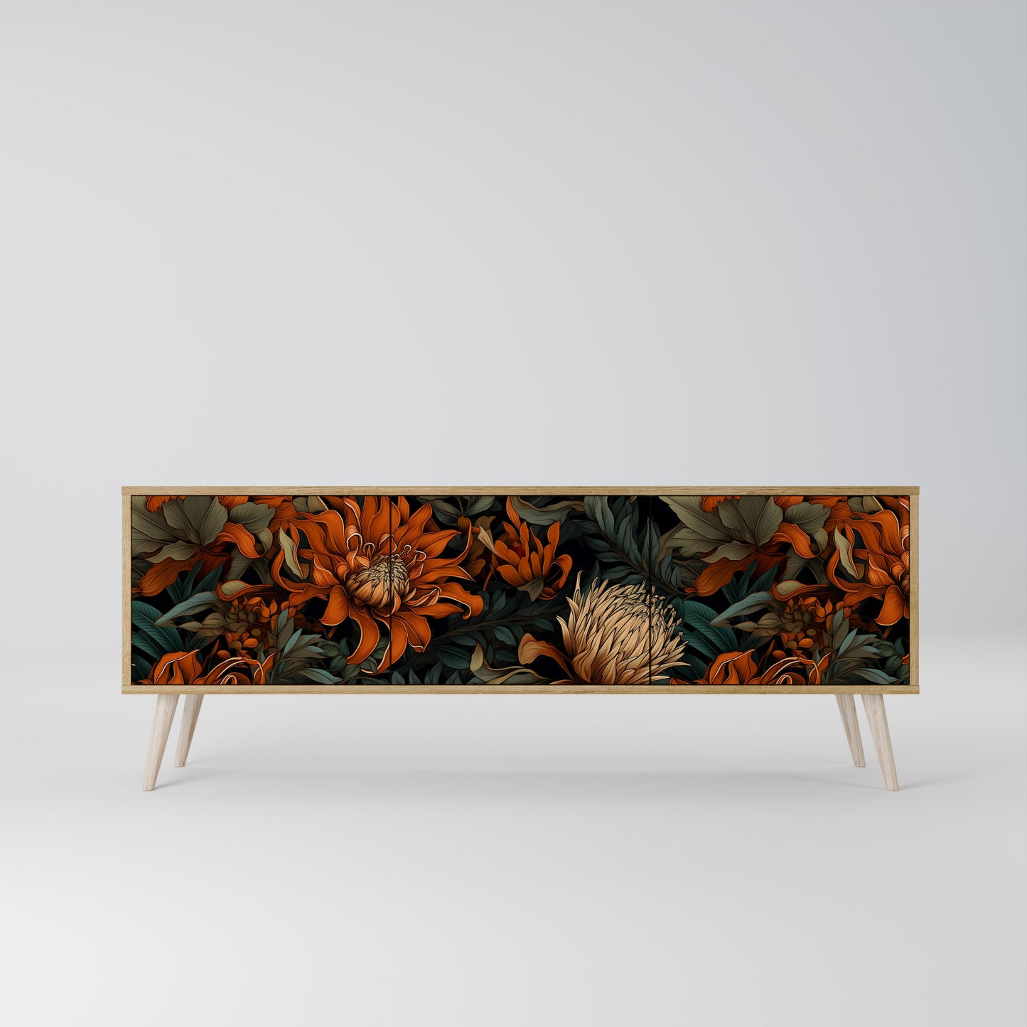DAWN BLOOM Mobile TV a 3 ante in effetto rovere
