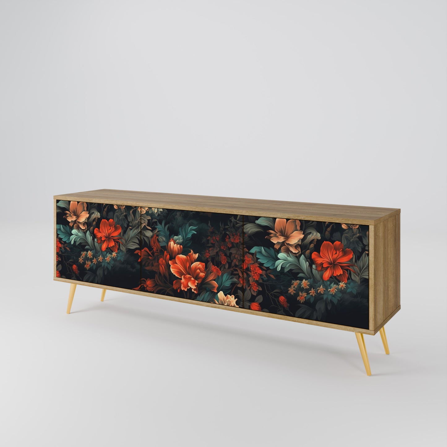 Mobile TV IMAGINARY BLOSSOM a 3 ante in effetto rovere