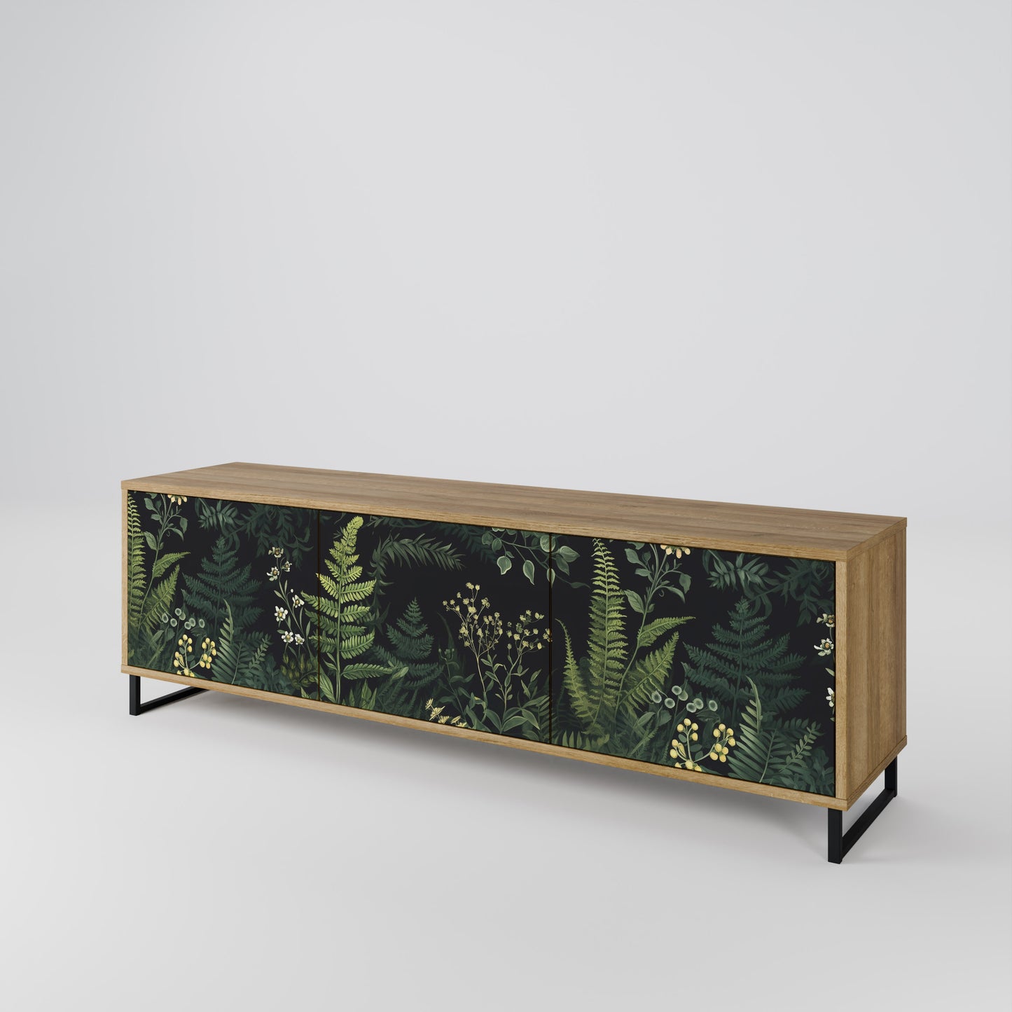 Mobile TV a 3 ante FERN FLOWERS in effetto rovere