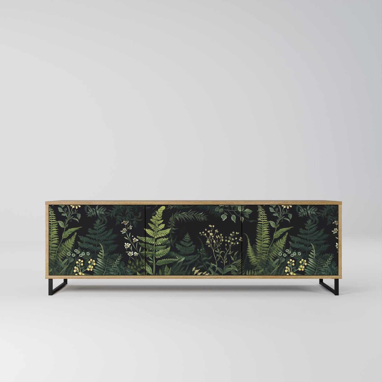 Mobile TV a 3 ante FERN FLOWERS in effetto rovere