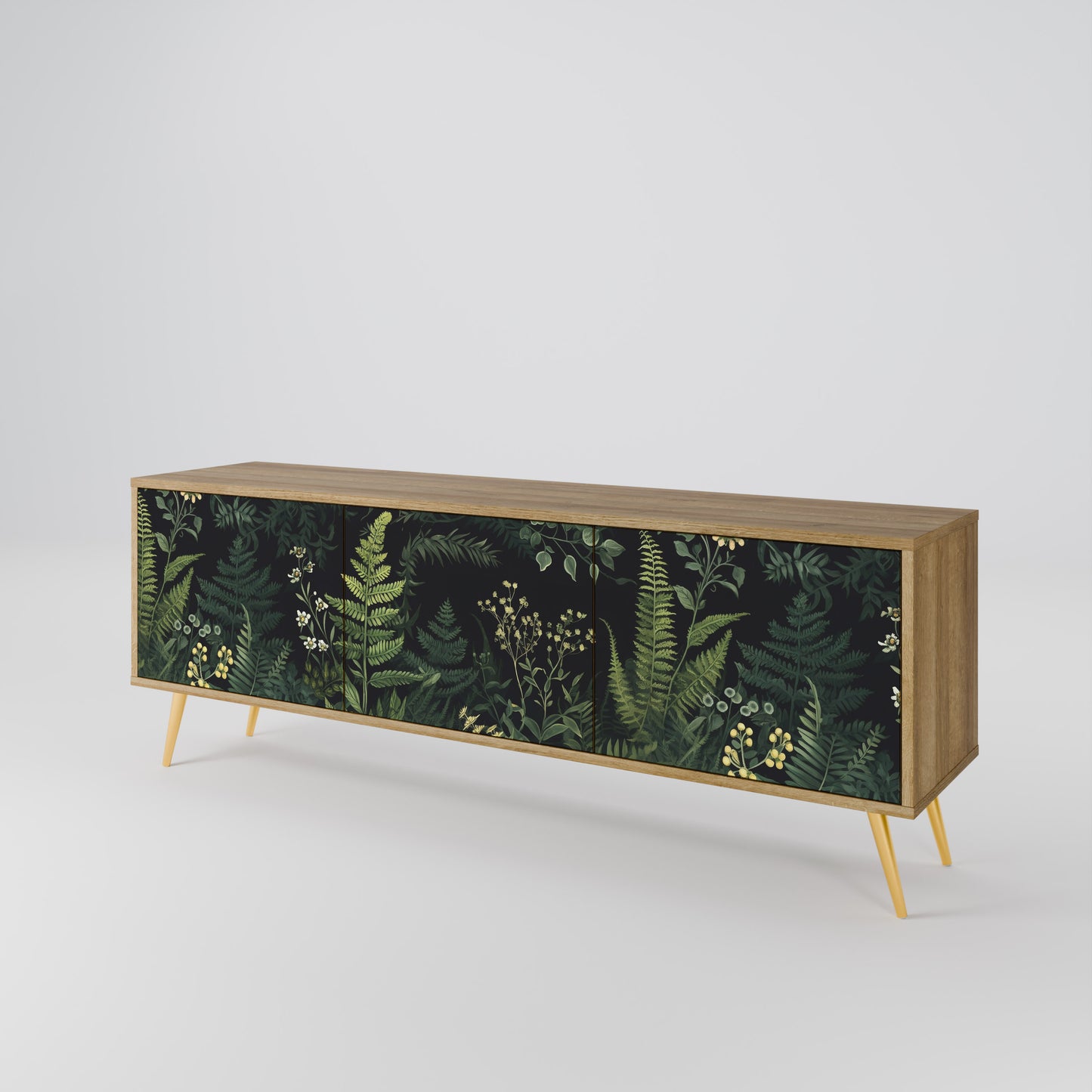 Mobile TV a 3 ante FERN FLOWERS in effetto rovere
