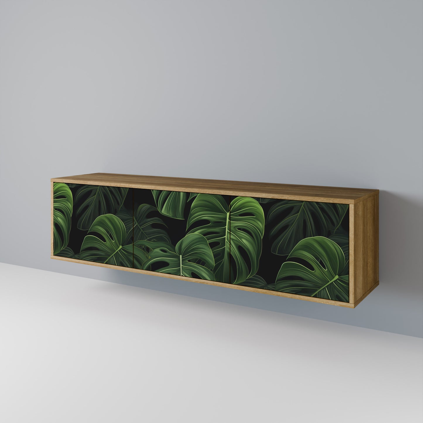 Mobile TV INFINITE MONSTERA a 3 ante effetto rovere