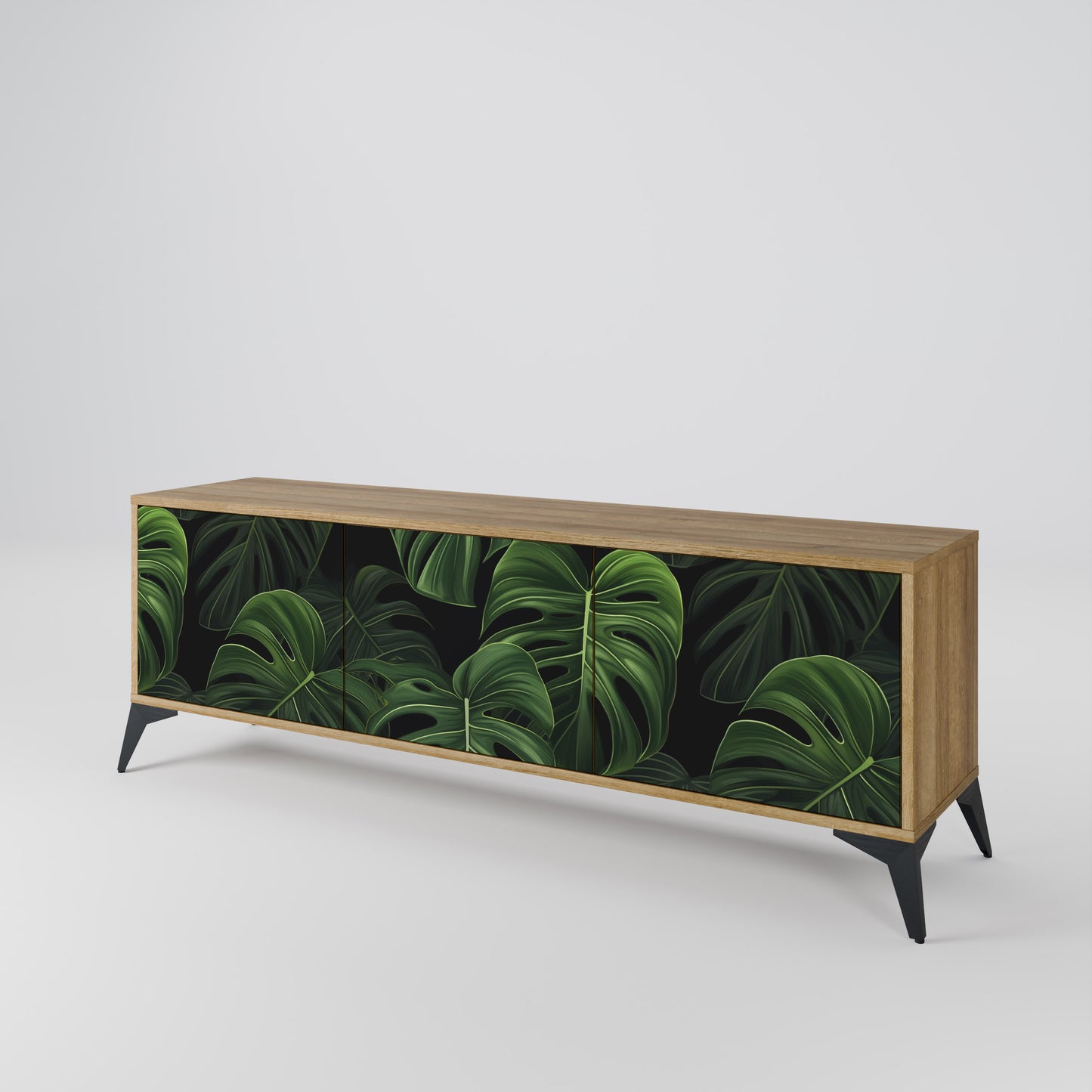 Mobile TV INFINITE MONSTERA a 3 ante effetto rovere