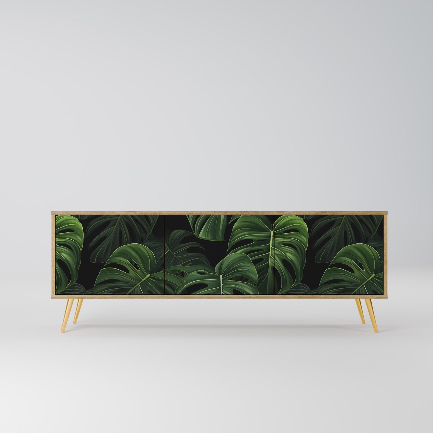 Mobile TV INFINITE MONSTERA a 3 ante effetto rovere