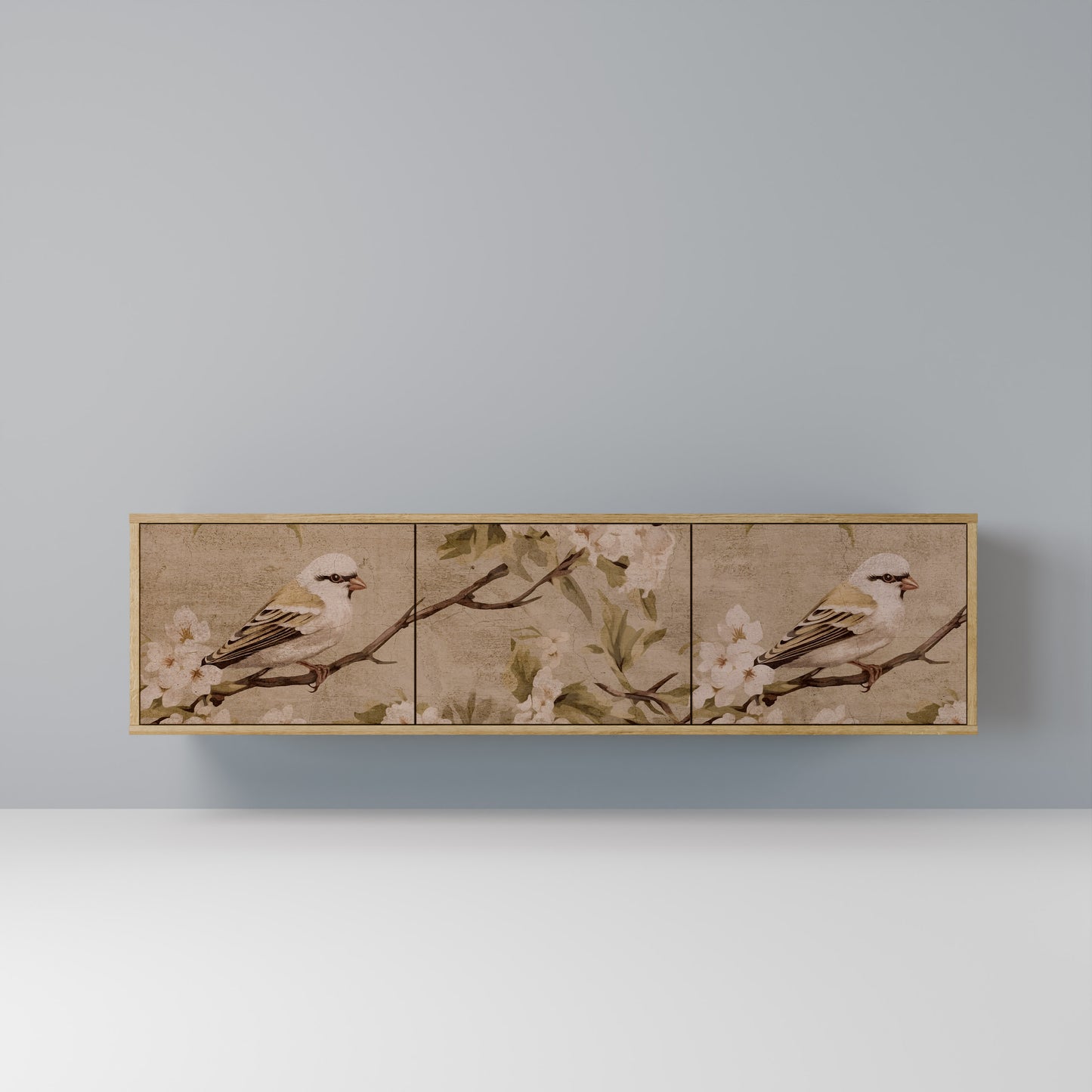 Mobile TV PETAL DISTINGUISH a 3 ante in effetto rovere