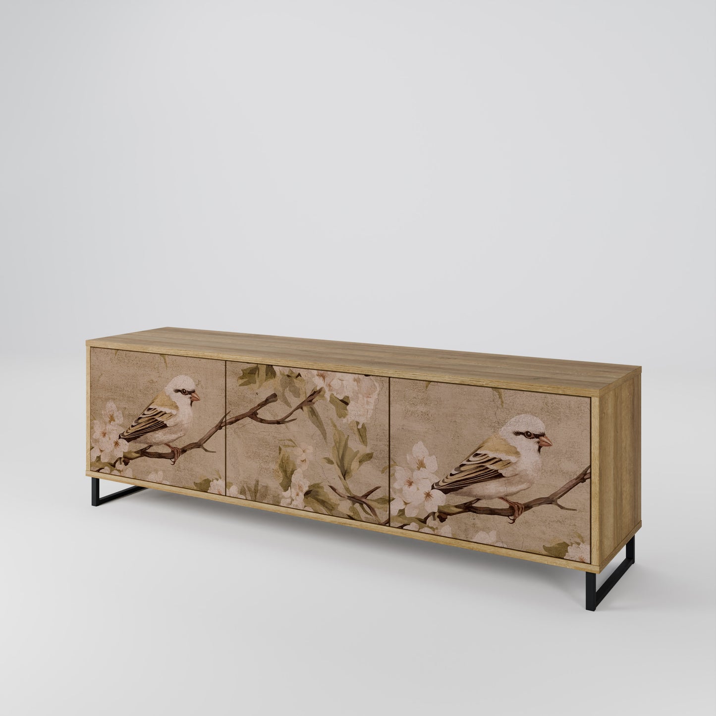 Mobile TV PETAL DISTINGUISH a 3 ante in effetto rovere