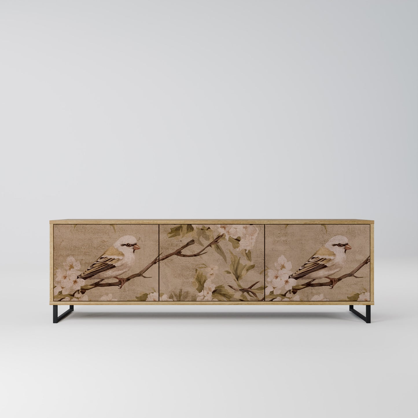 Mobile TV PETAL DISTINGUISH a 3 ante in effetto rovere