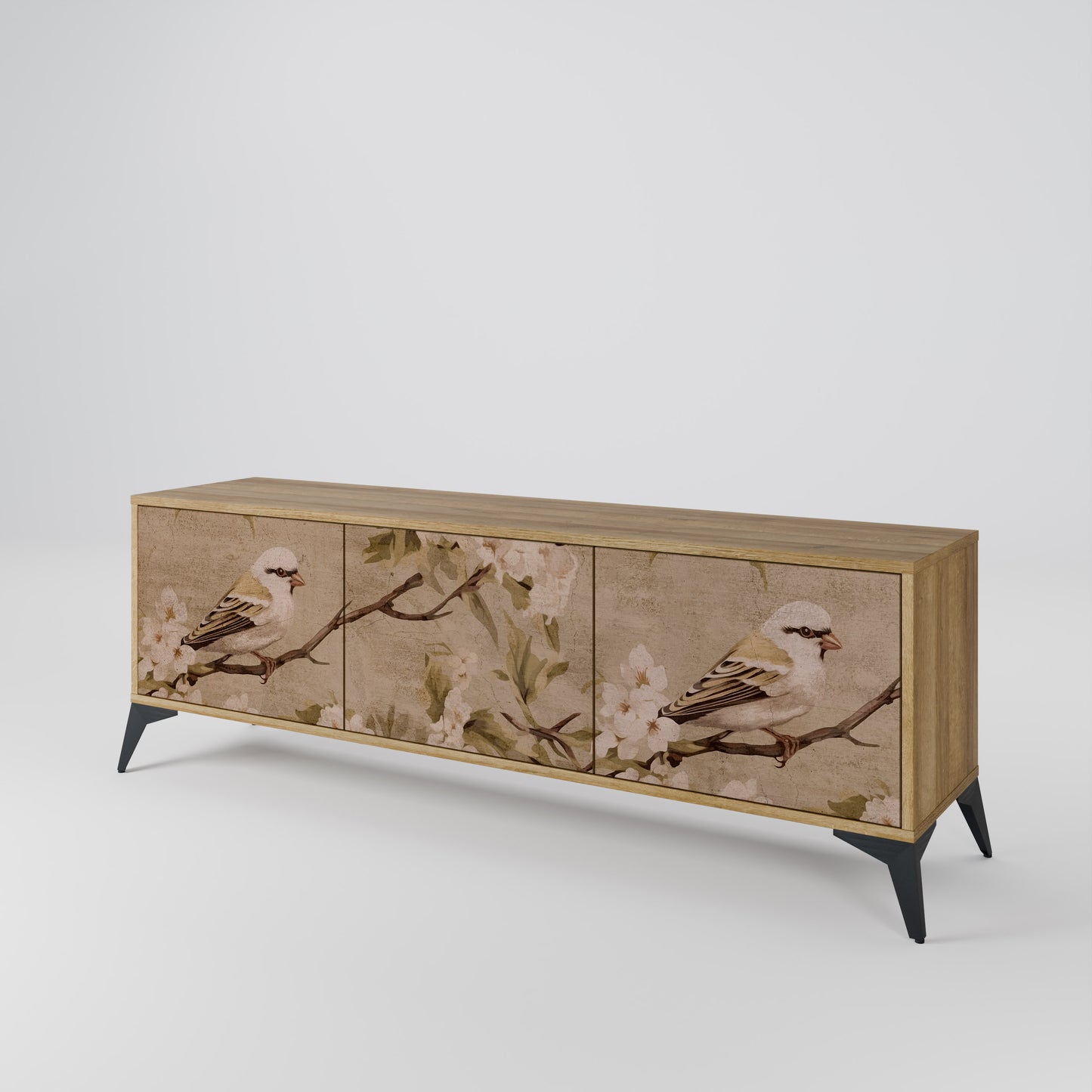 Mobile TV PETAL DISTINGUISH a 3 ante in effetto rovere