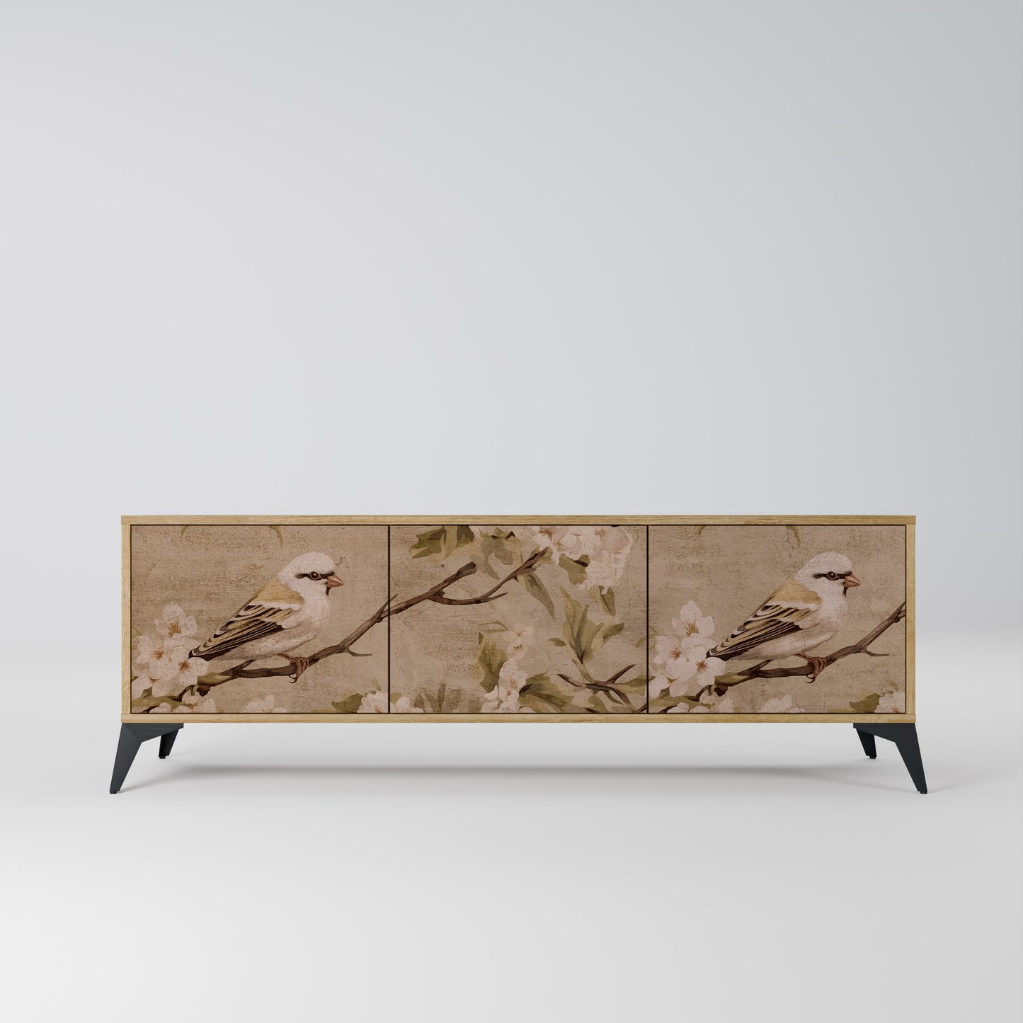Mobile TV PETAL DISTINGUISH a 3 ante in effetto rovere