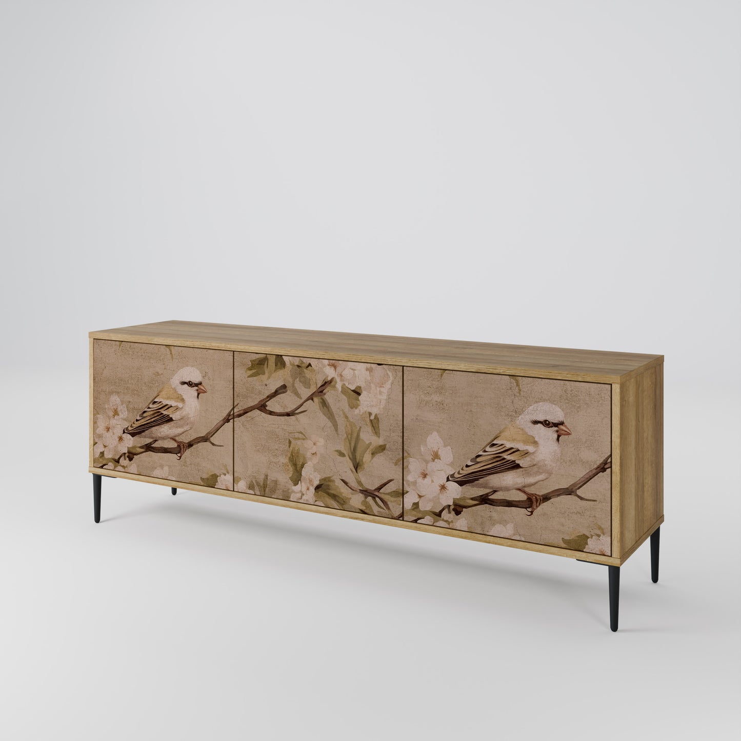 Mobile TV PETAL DISTINGUISH a 3 ante in effetto rovere