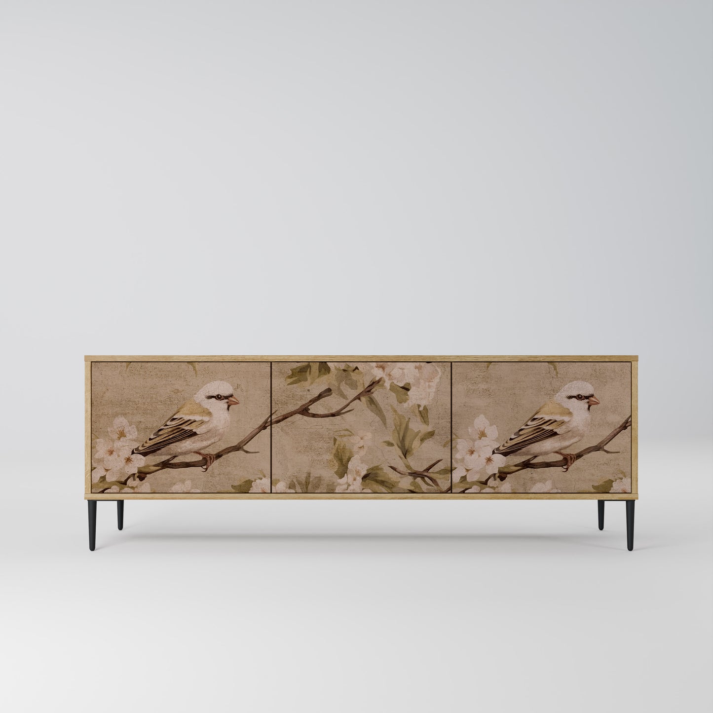 Mobile TV PETAL DISTINGUISH a 3 ante in effetto rovere