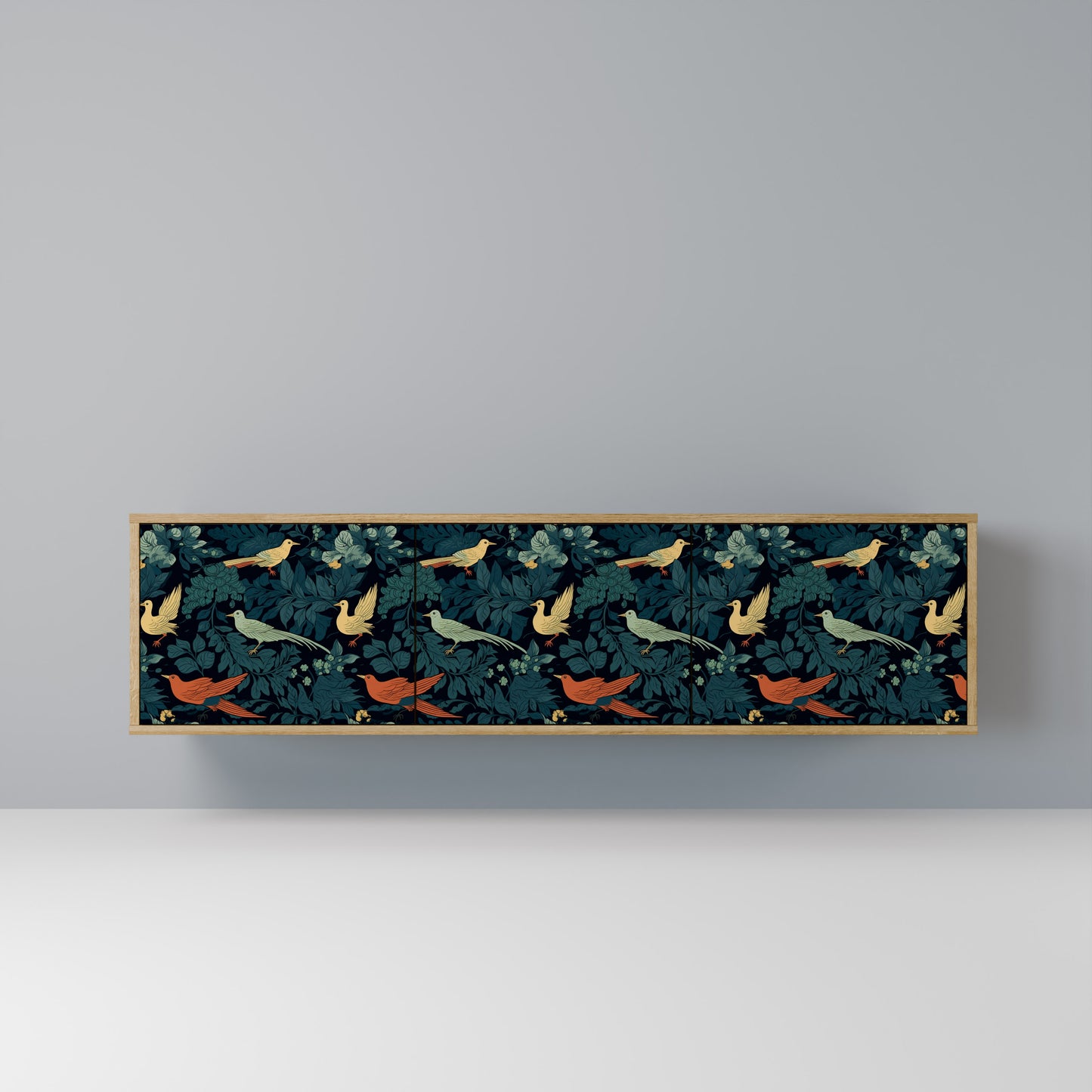 Mobile TV FOWL ORNAMENT a 3 ante effetto rovere