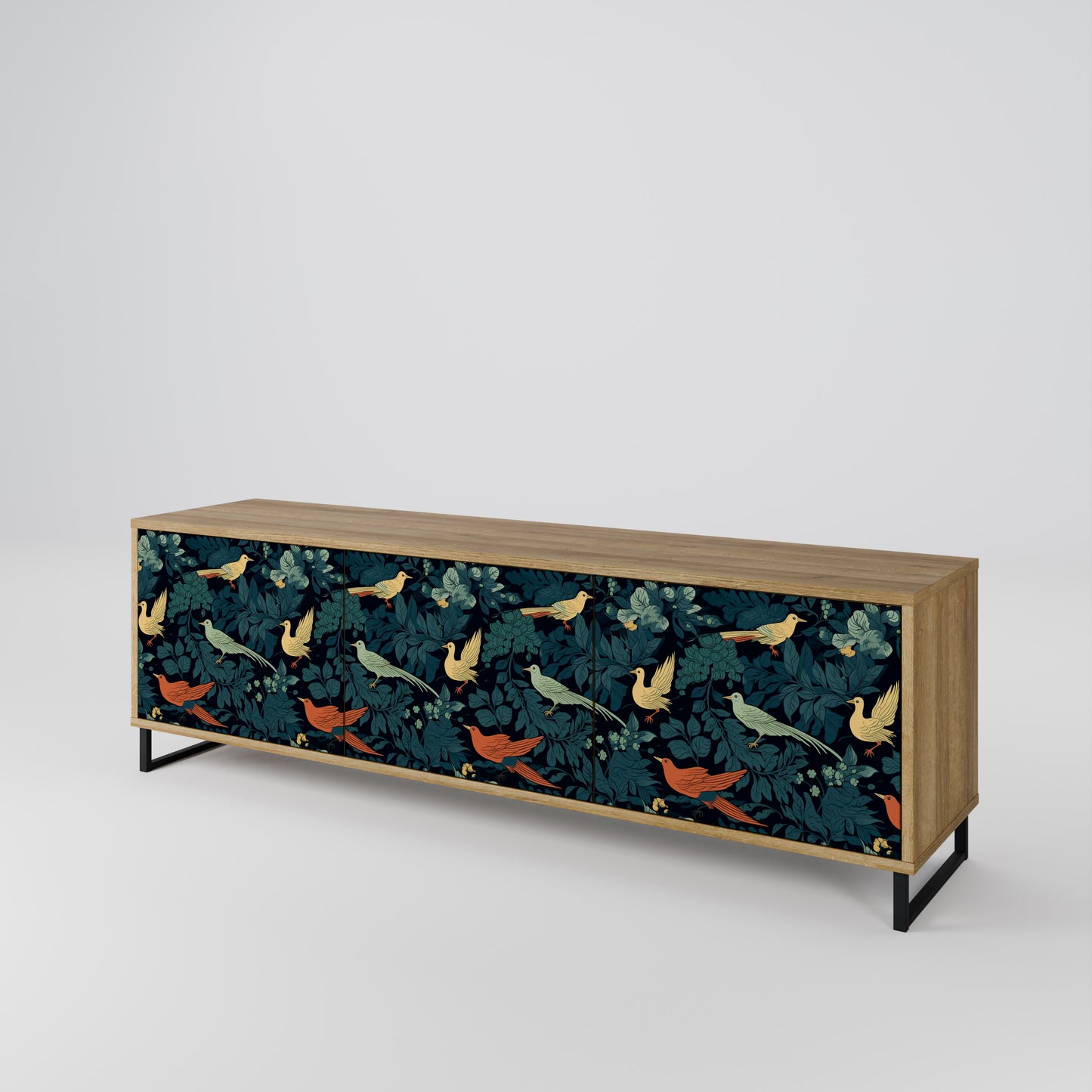 Mobile TV FOWL ORNAMENT a 3 ante effetto rovere