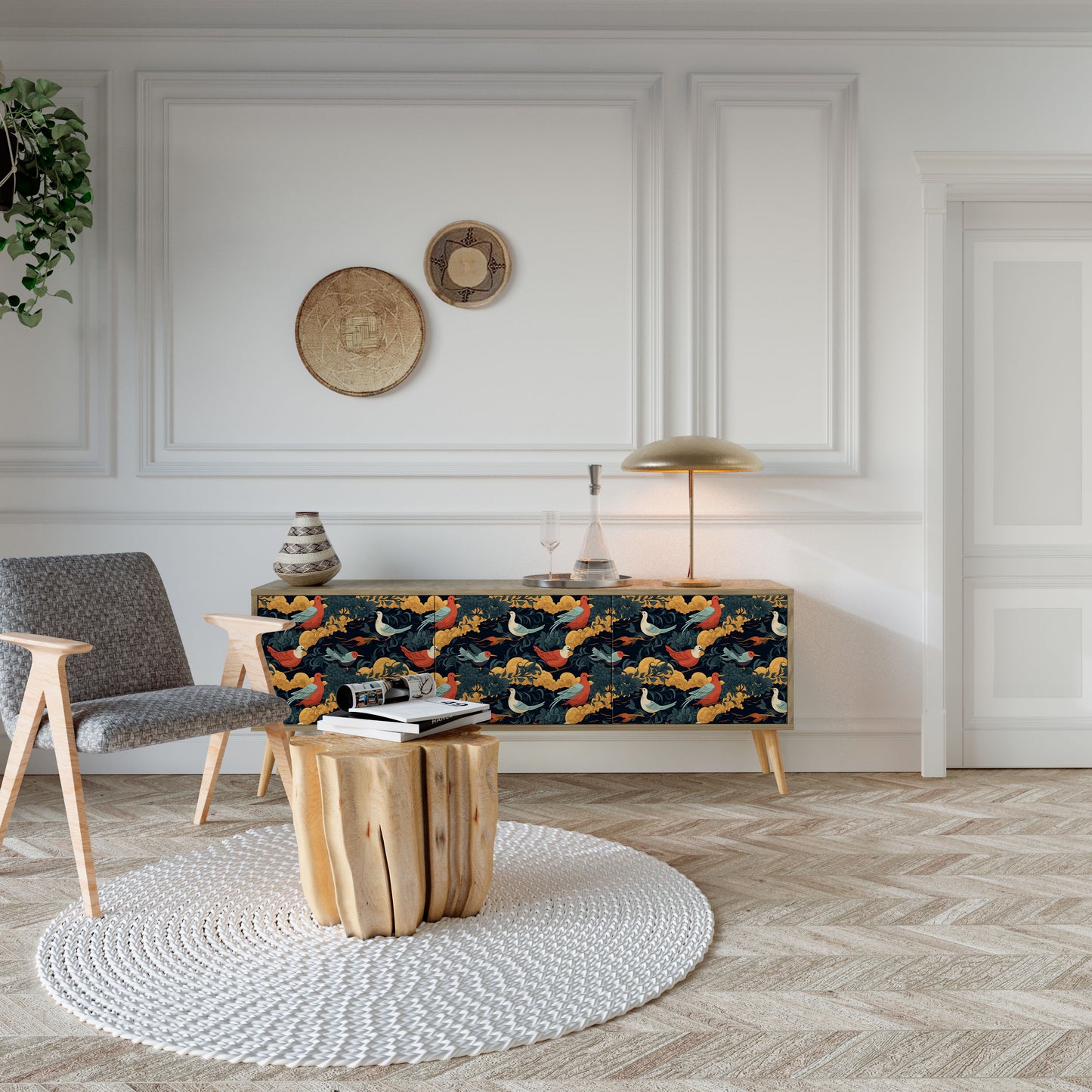 Mobile TV FOWLY DAZE a 3 ante effetto rovere