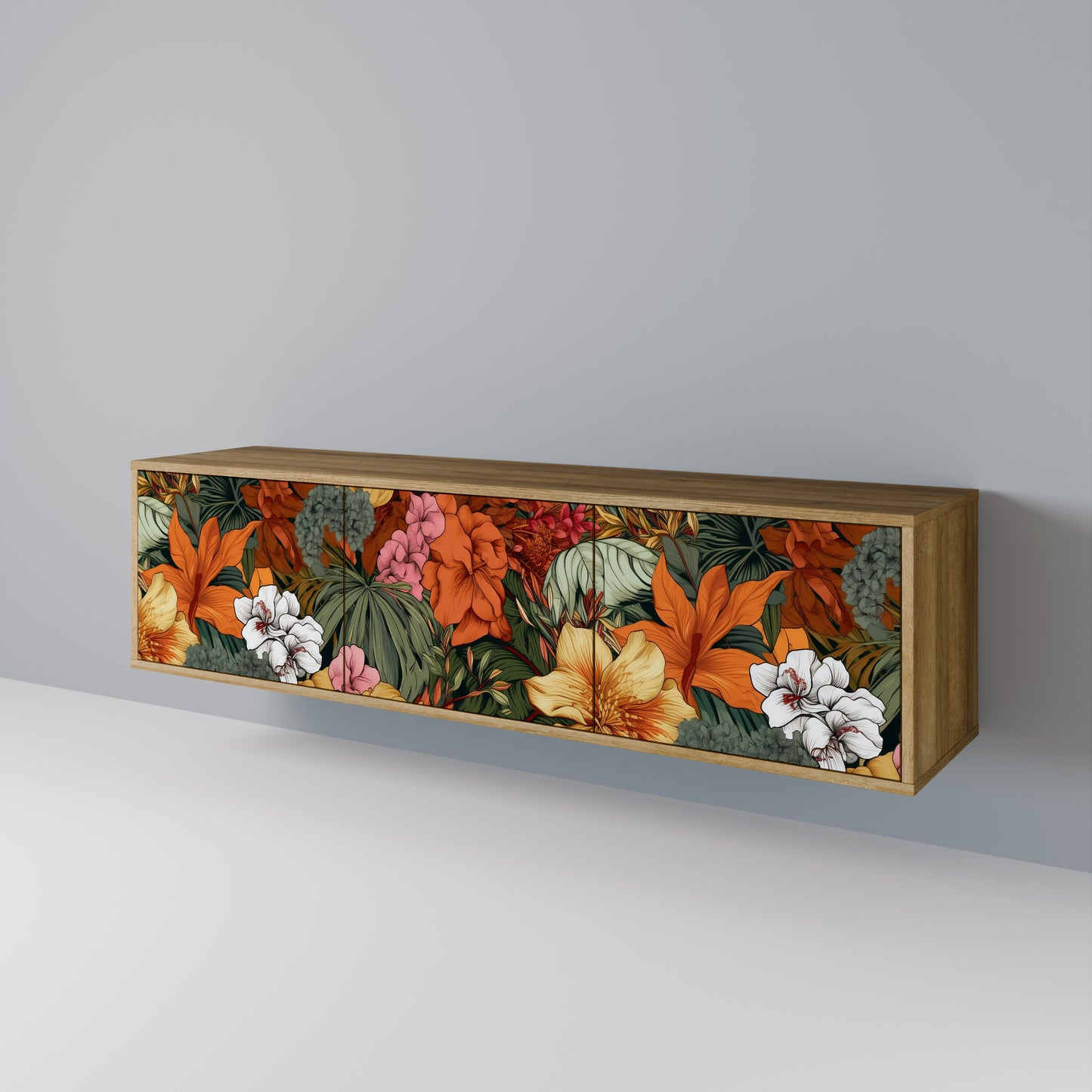 Mobile TV RADIANT FLORA a 3 ante in effetto rovere