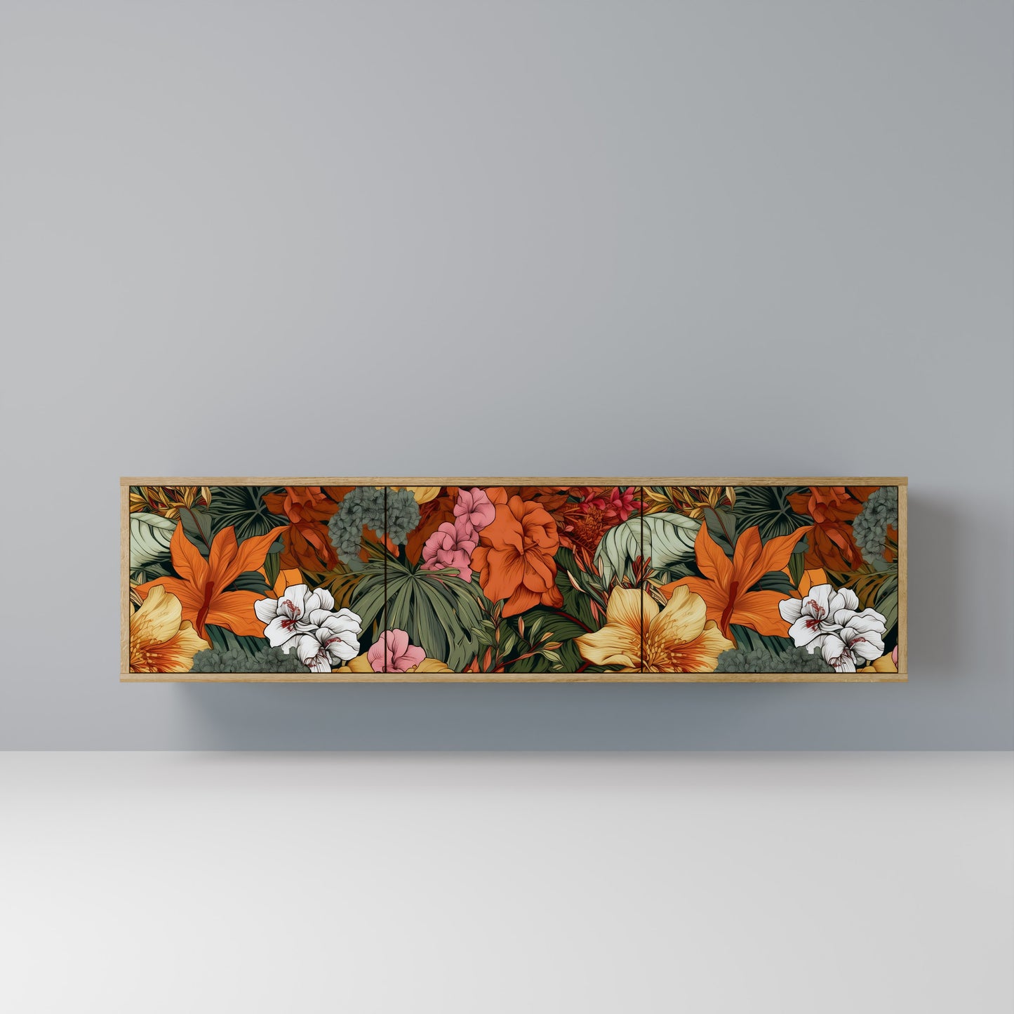 Mobile TV RADIANT FLORA a 3 ante in effetto rovere