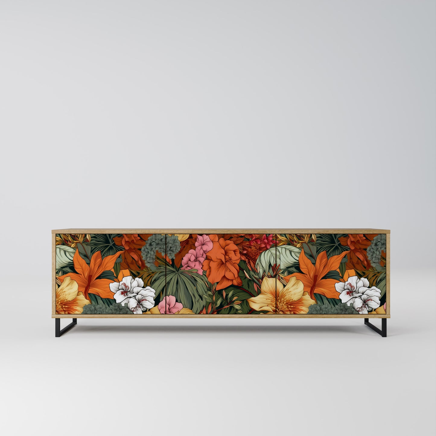 Mobile TV RADIANT FLORA a 3 ante in effetto rovere