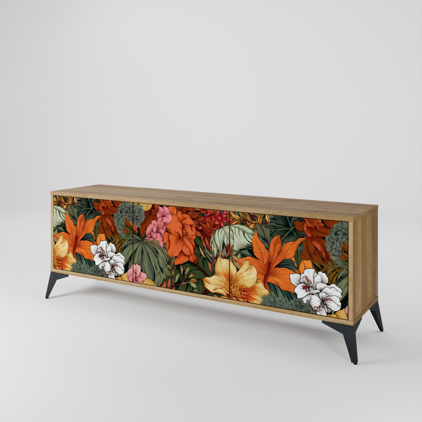 Mobile TV RADIANT FLORA a 3 ante in effetto rovere