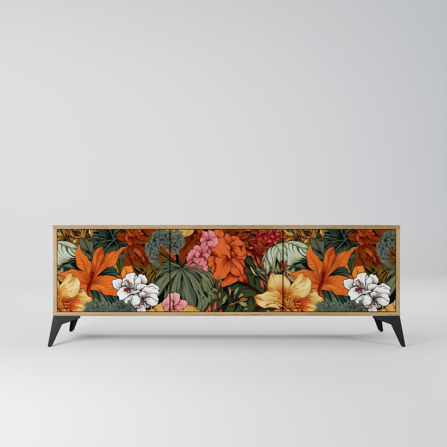 Mobile TV RADIANT FLORA a 3 ante in effetto rovere
