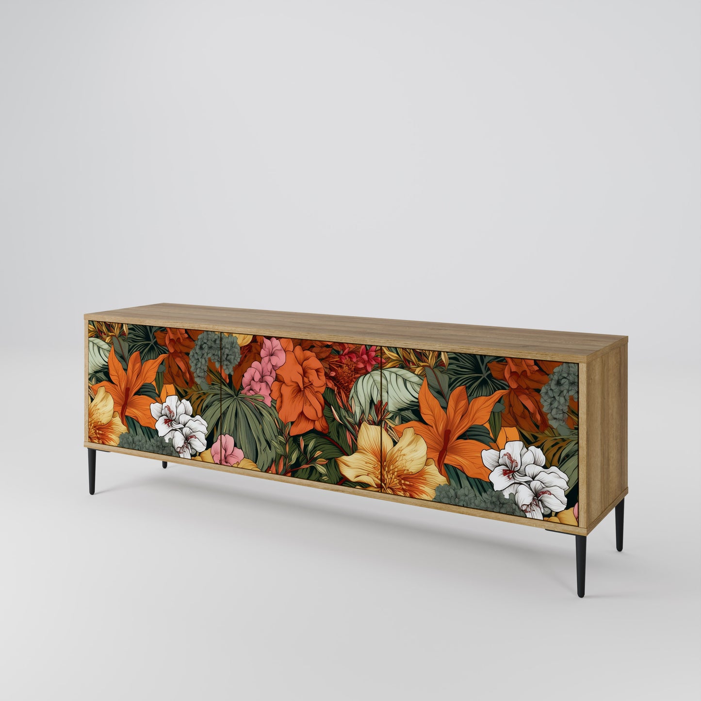 Mobile TV RADIANT FLORA a 3 ante in effetto rovere