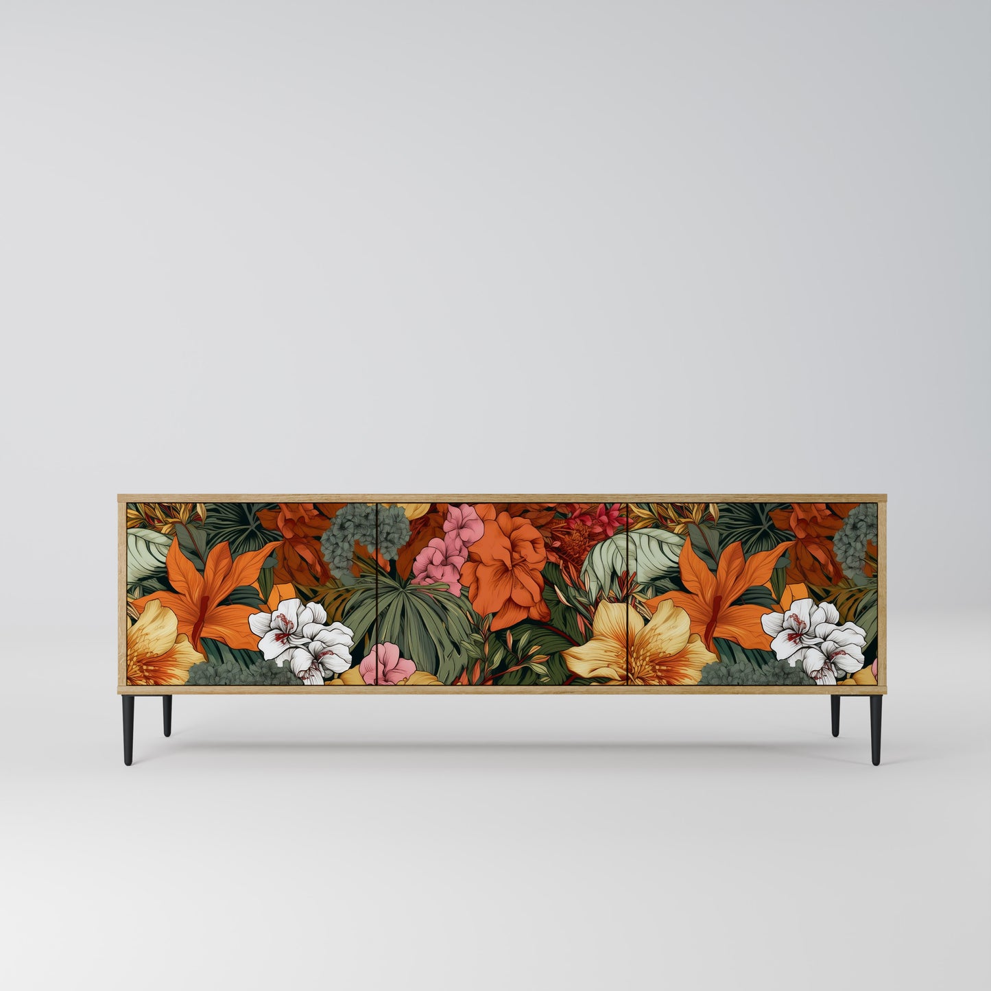 Mobile TV RADIANT FLORA a 3 ante in effetto rovere